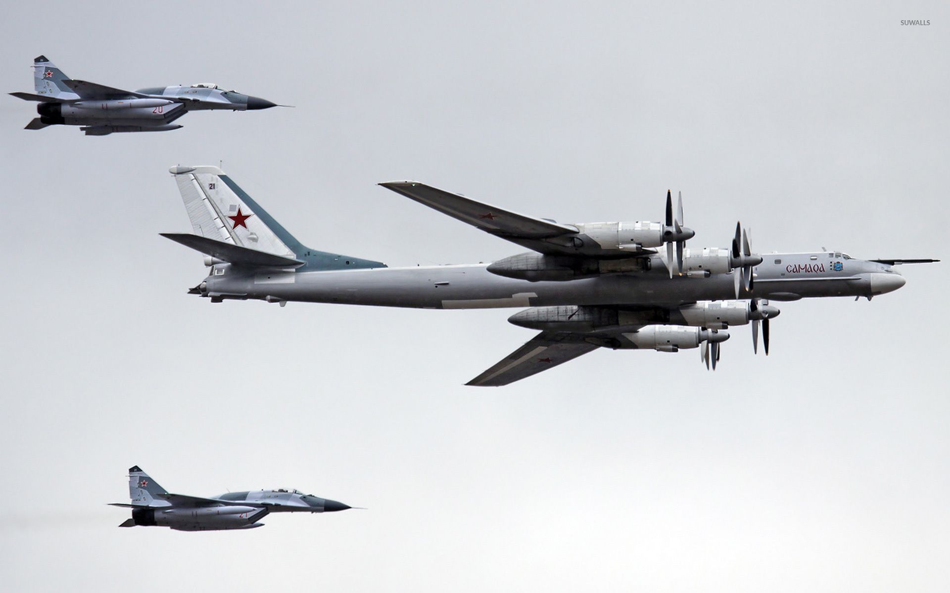 Tupolev Tu 95 And Mikoyan MiG 29
