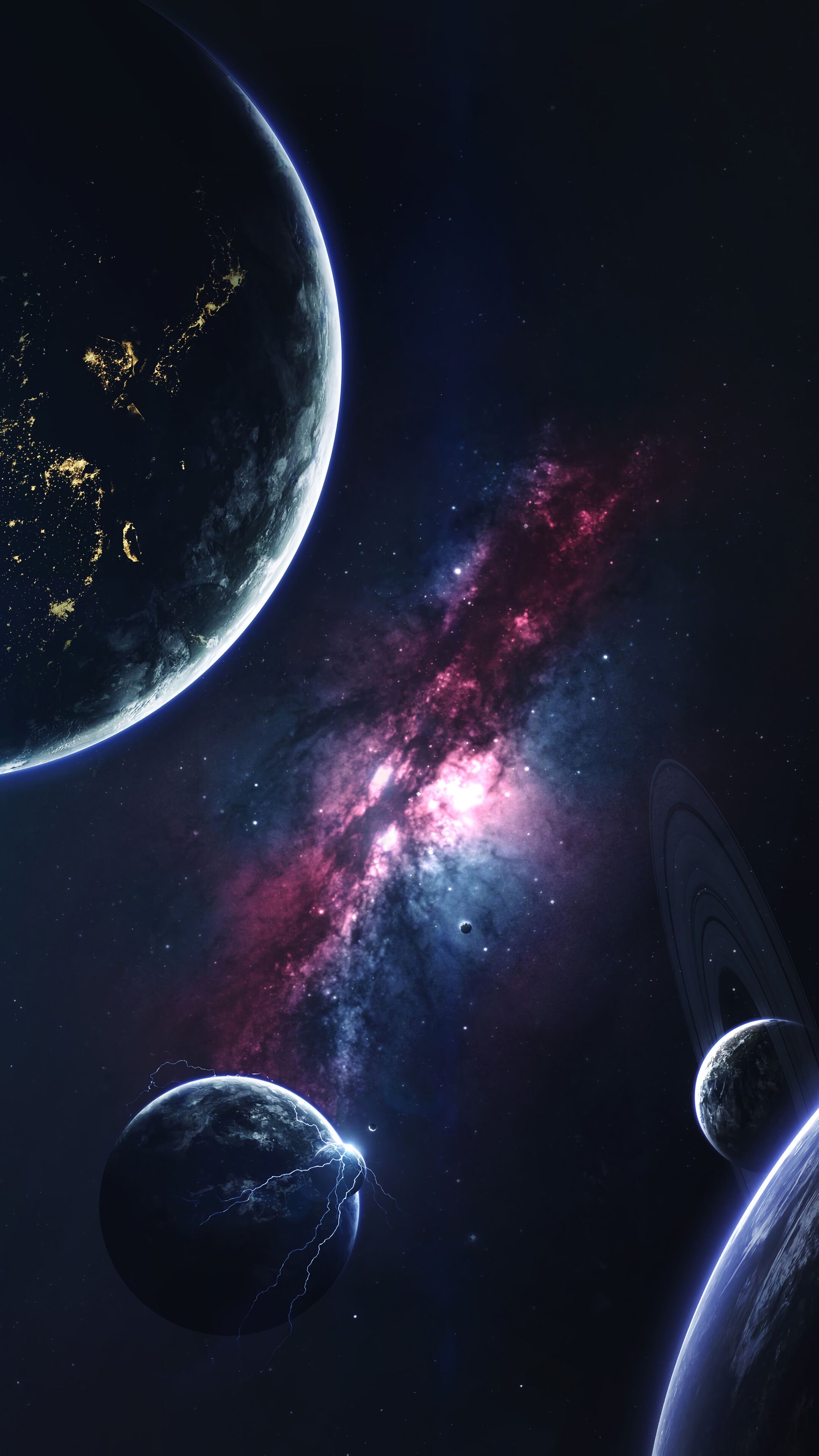Space, Planets, Stars, 4K phone HD Wallpaper, Image, Background, Photo and Picture. Mocah HD Wallpaper