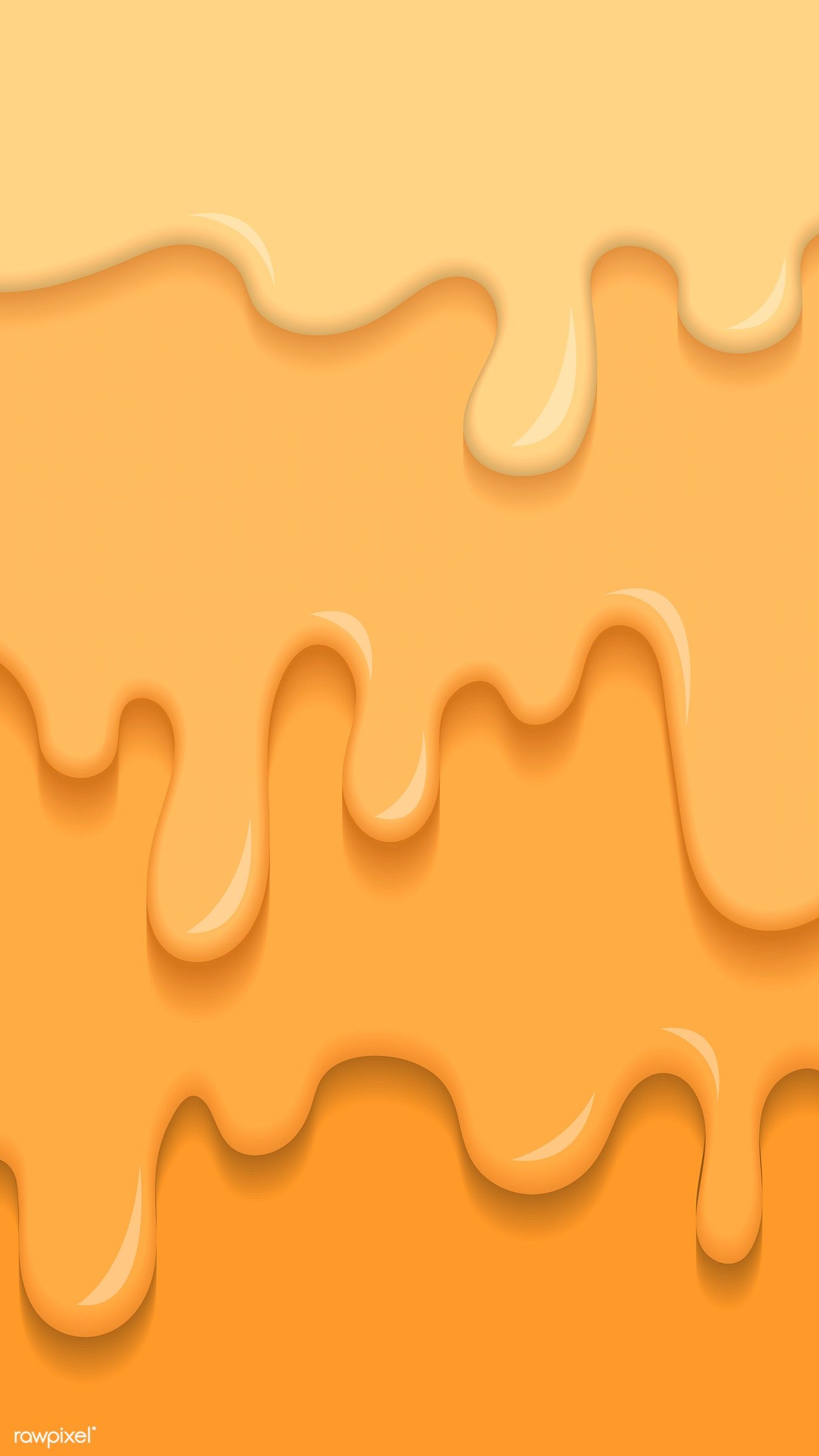 Download premium vector of Creamy dripping shades of yellow mobile