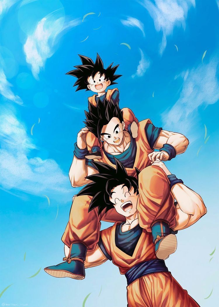Goku and his sons. Anime dragon ball super, Dragon ball super