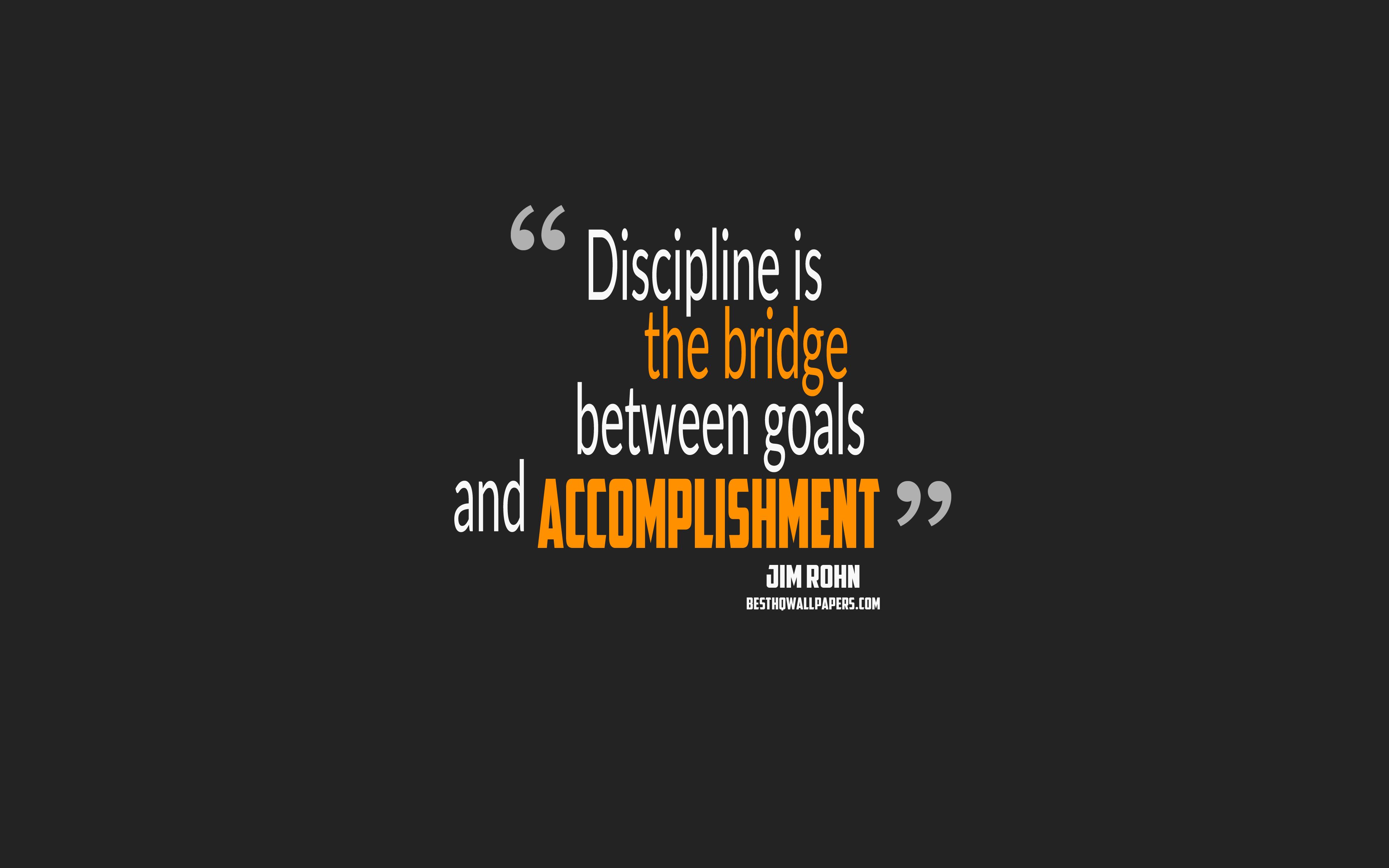 Download wallpaper Discipline is the bridge between goals