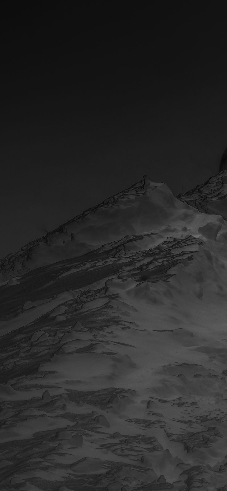 iPhone X wallpaper, dark mountain bubble minimal