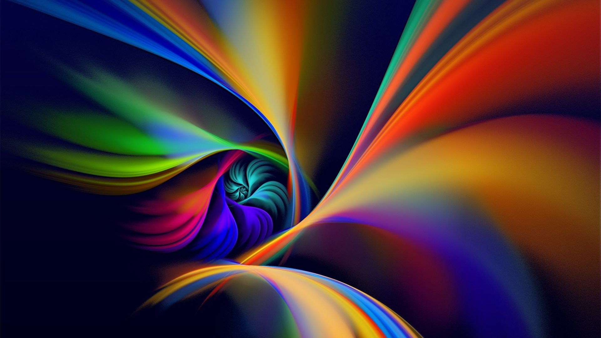 Wallpaper Spiral, Rotation, Line, Colorful Colour Green