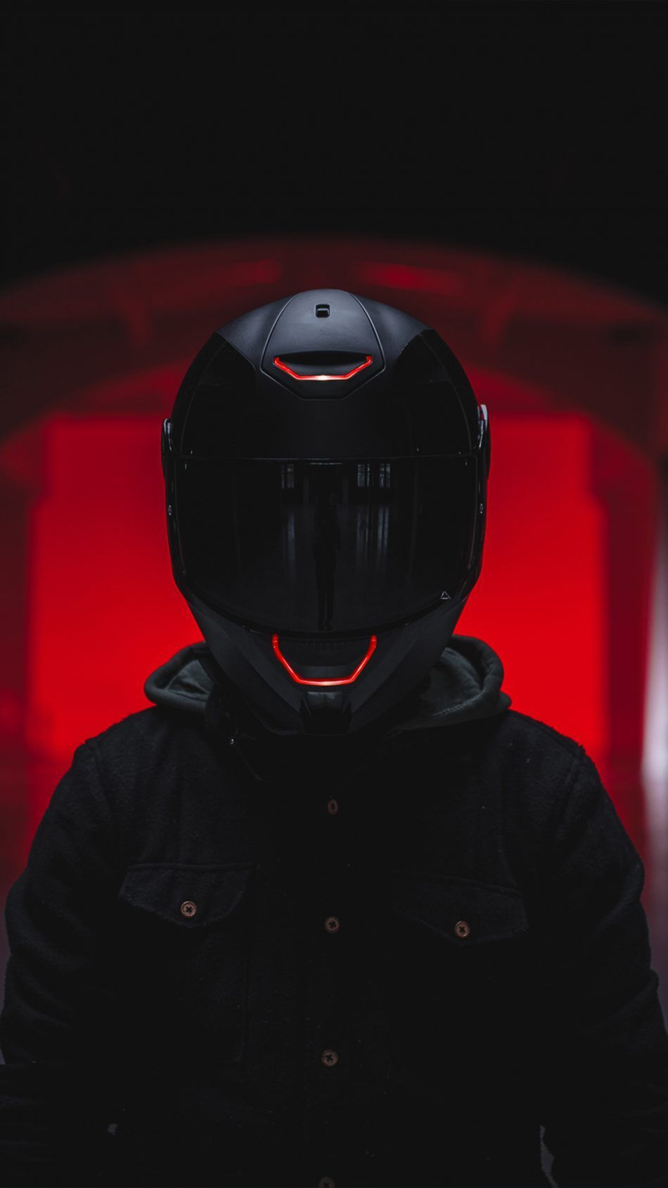 Biker Helmet Red Light. Biker helmets, Biker photohoot, Helmet
