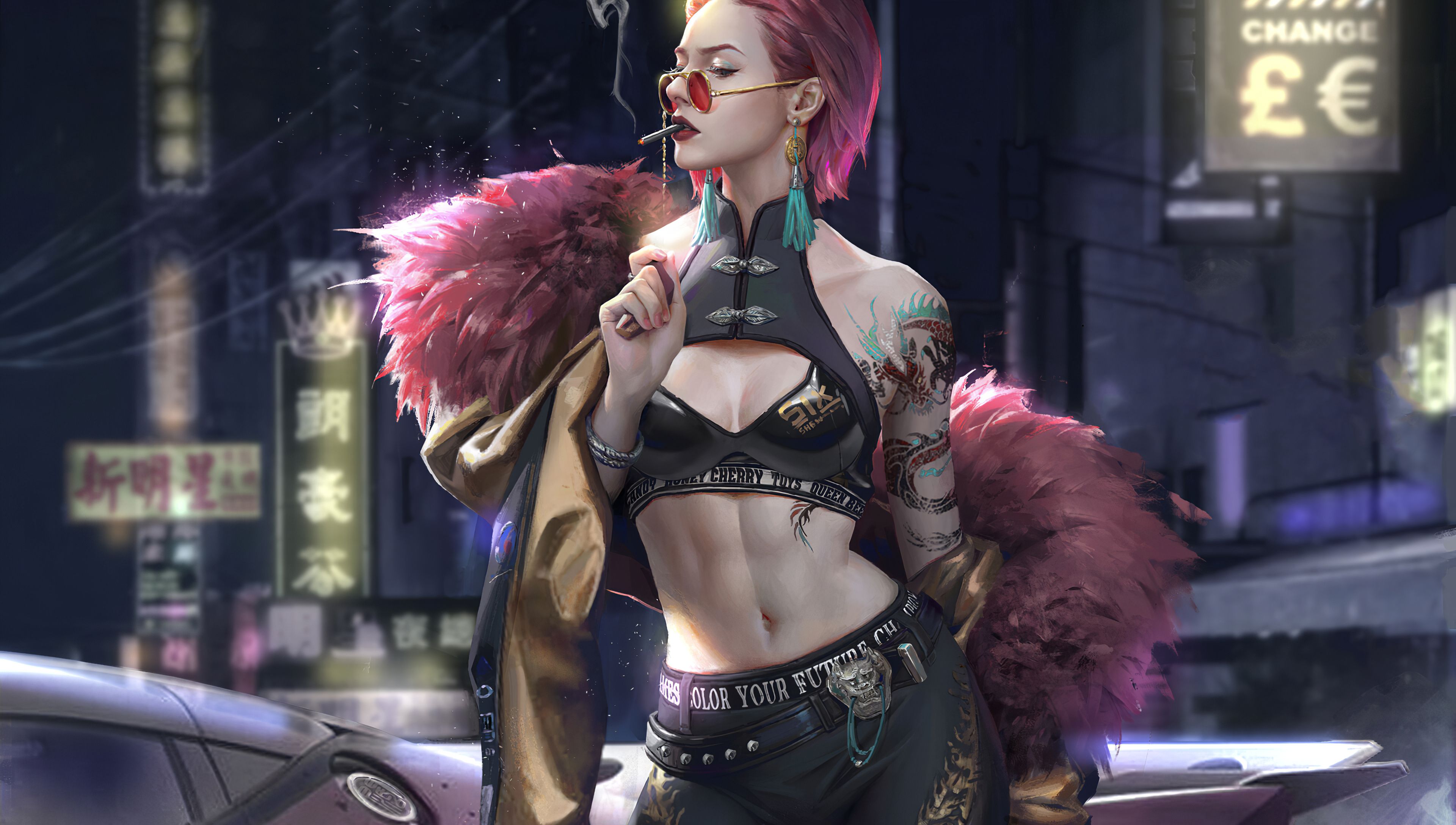 Kuo Cyberpunk Girl, HD Artist, 4k Wallpaper, Image, Background