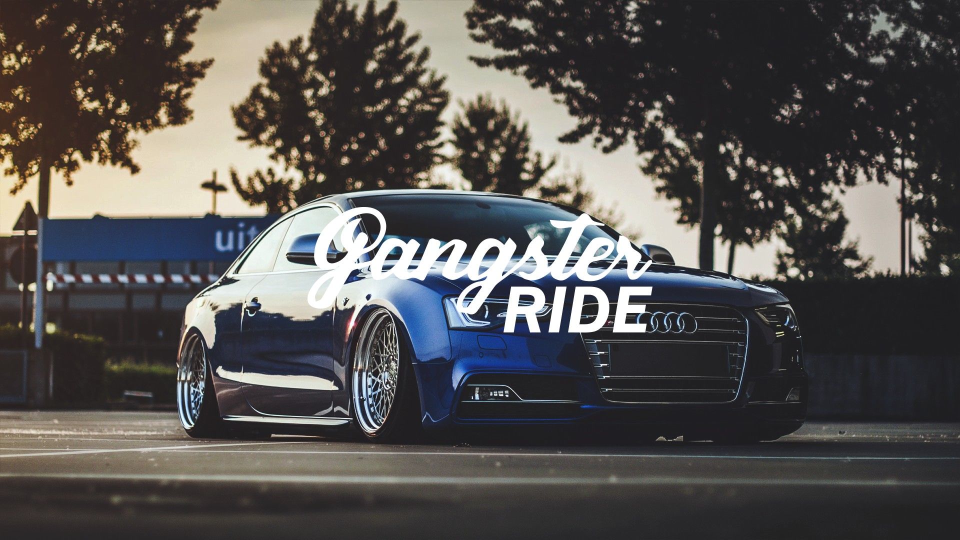 GANGSTER RIDE, Car, Tuning, Lowrider, Audi, Colorful, Stanced