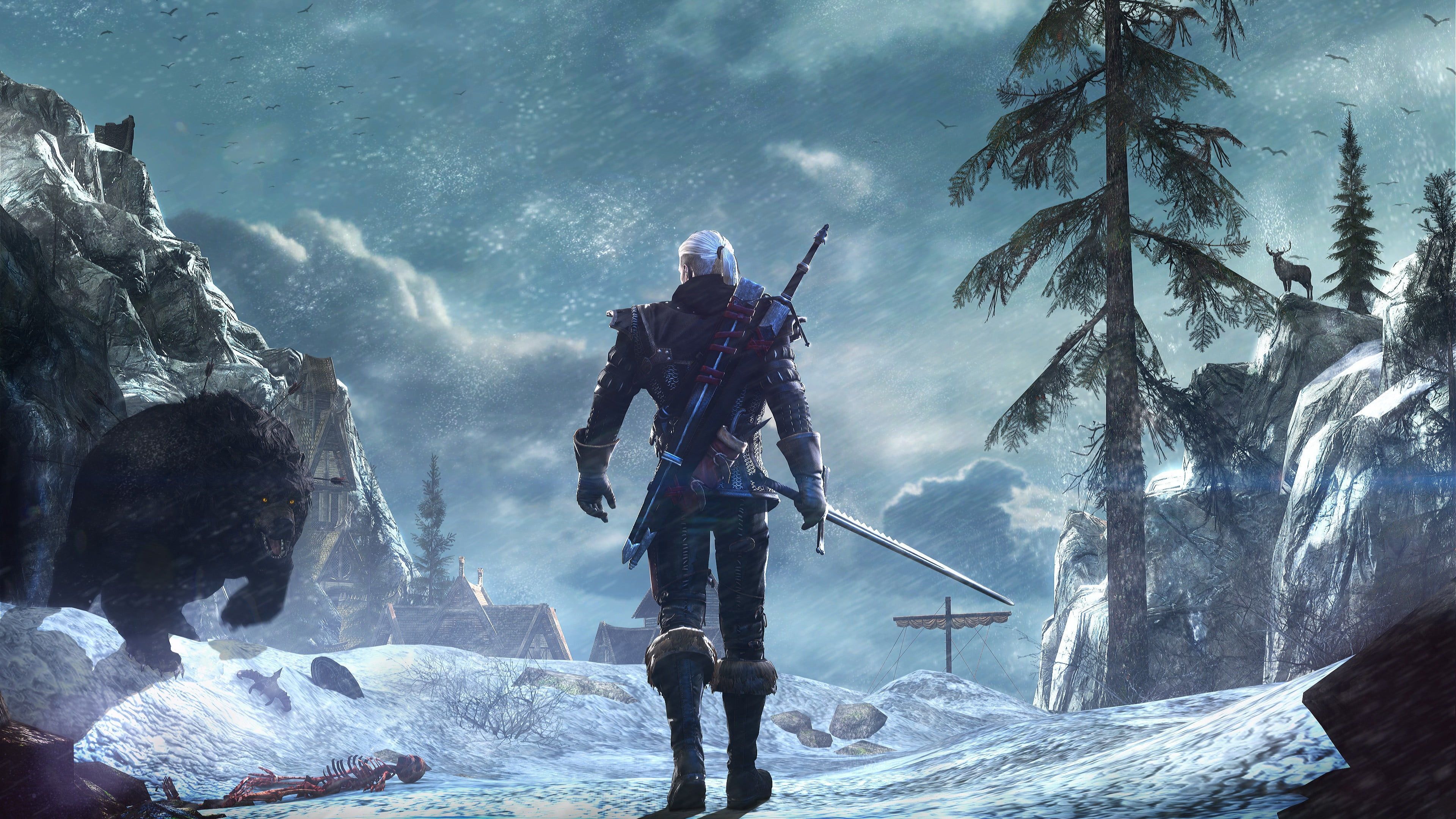 The Witcher digital wallpaper The Witcher 3: Wild Hunt Geralt