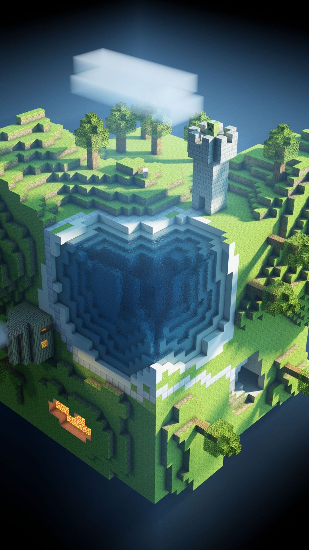 Free download HD minecraft mobile phone wallpaper 1080x1920 steve creeper [1080x1920] for your Desktop, M. Minecraft wallpaper, World wallpaper, Minecraft mobile
