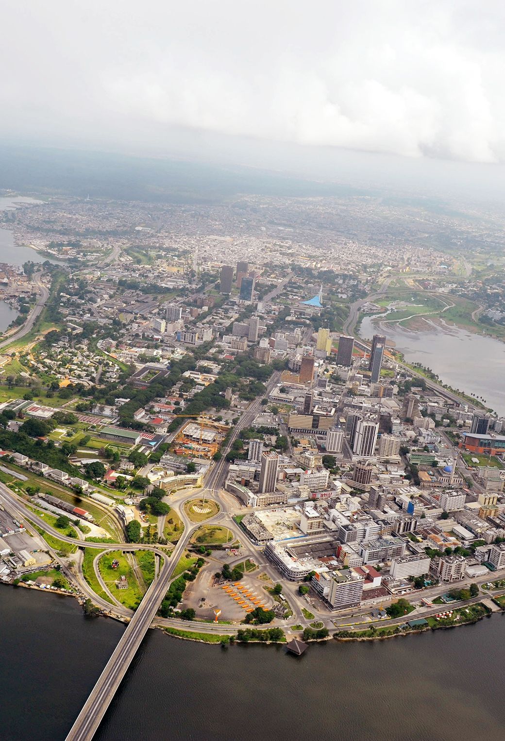 Aerial View of Abidjan Wallpaper for iPhone Pro Max, X, 7