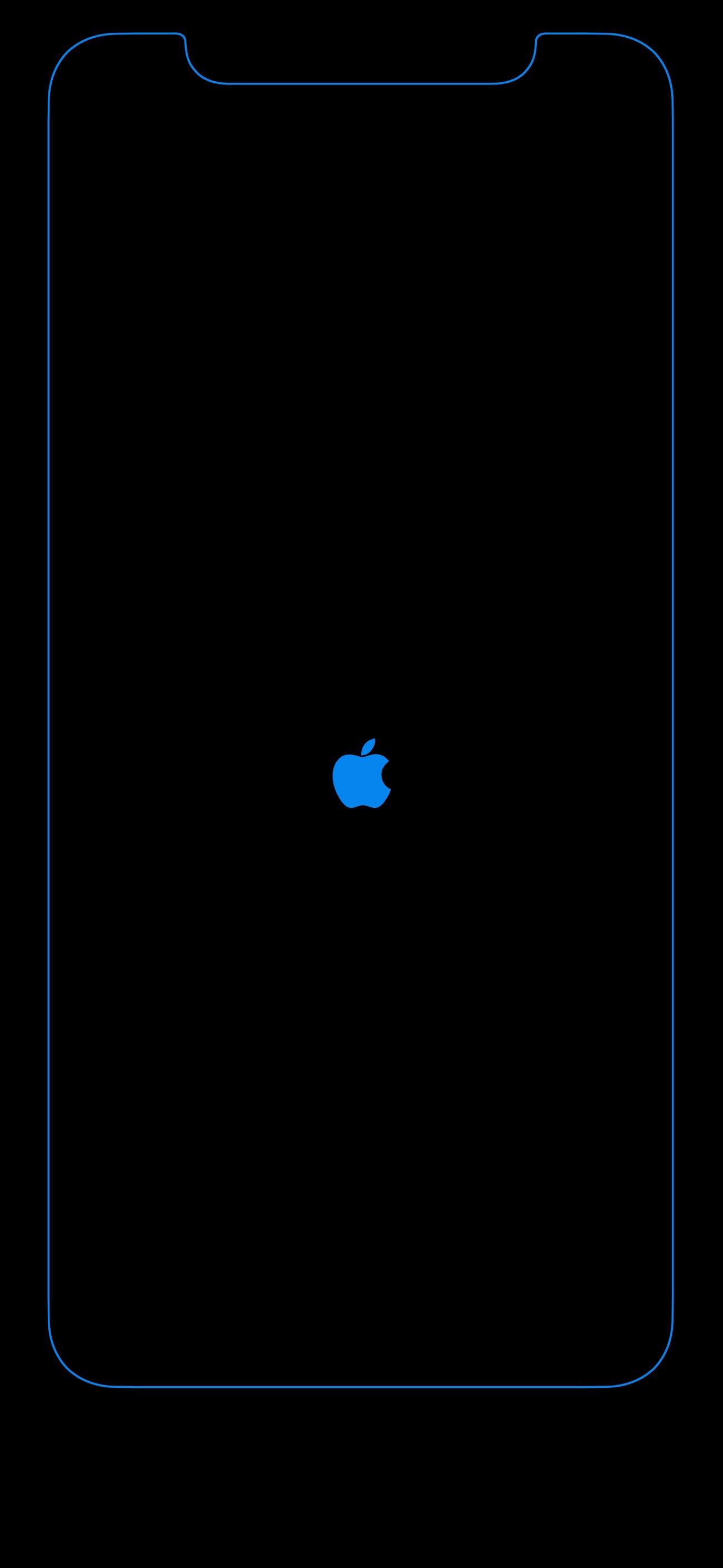 iPhone X simple Apple Logo (2820x1301)