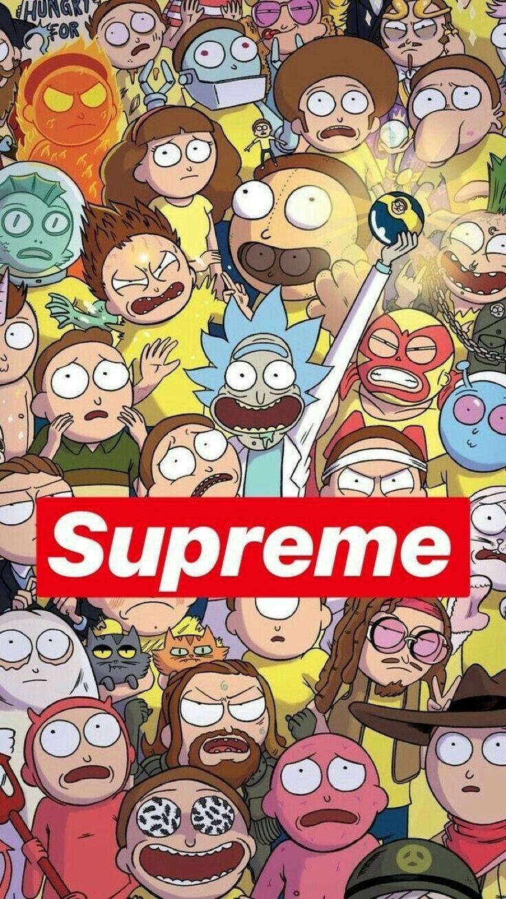 Rick And Morty Supreme Wallpaper