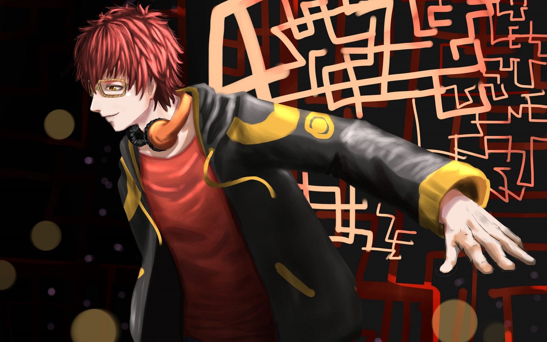 Download wallpaper Mystic Messenger, art, anime male characters