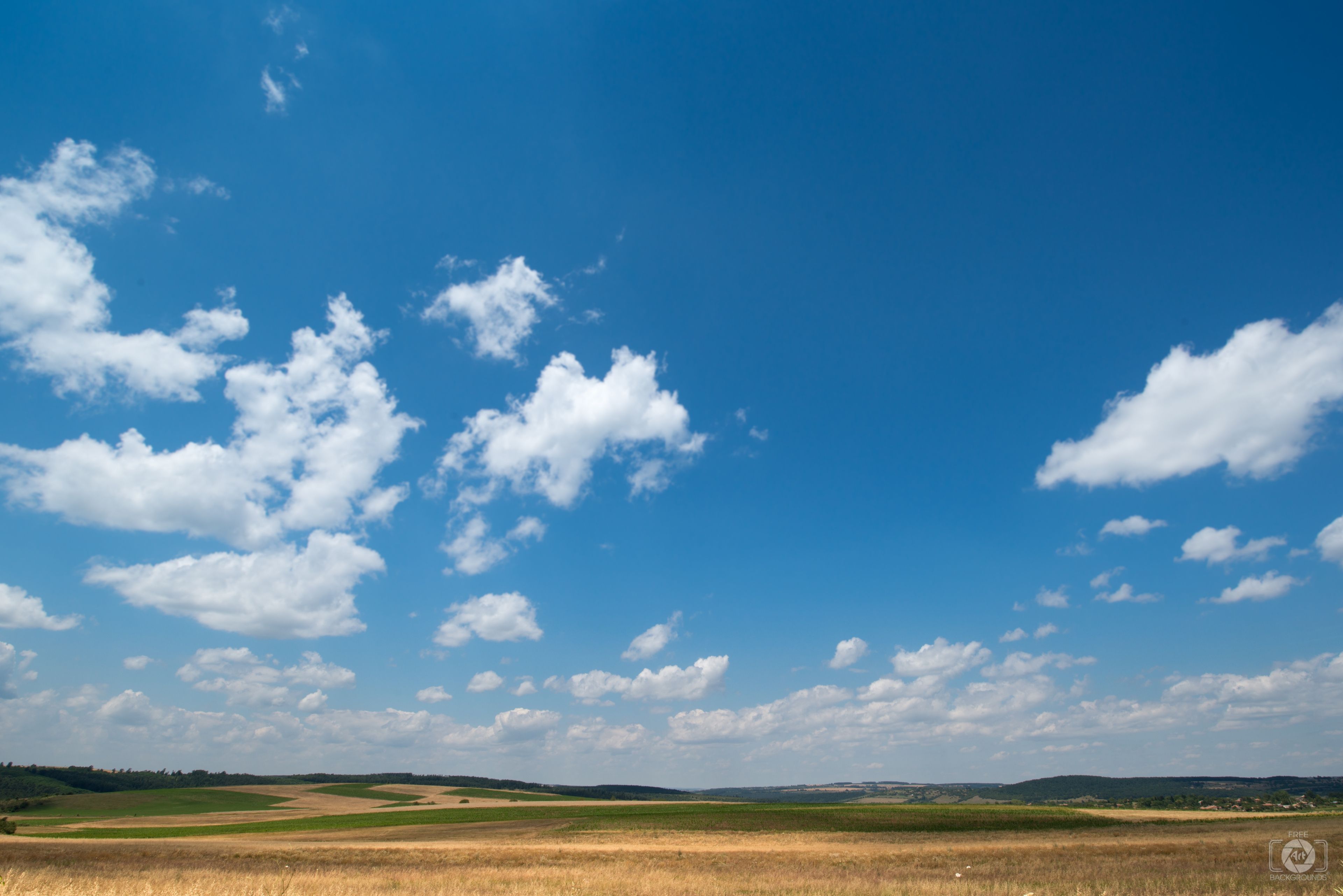 Country Fields And Blue Sky Background Quality Free Background