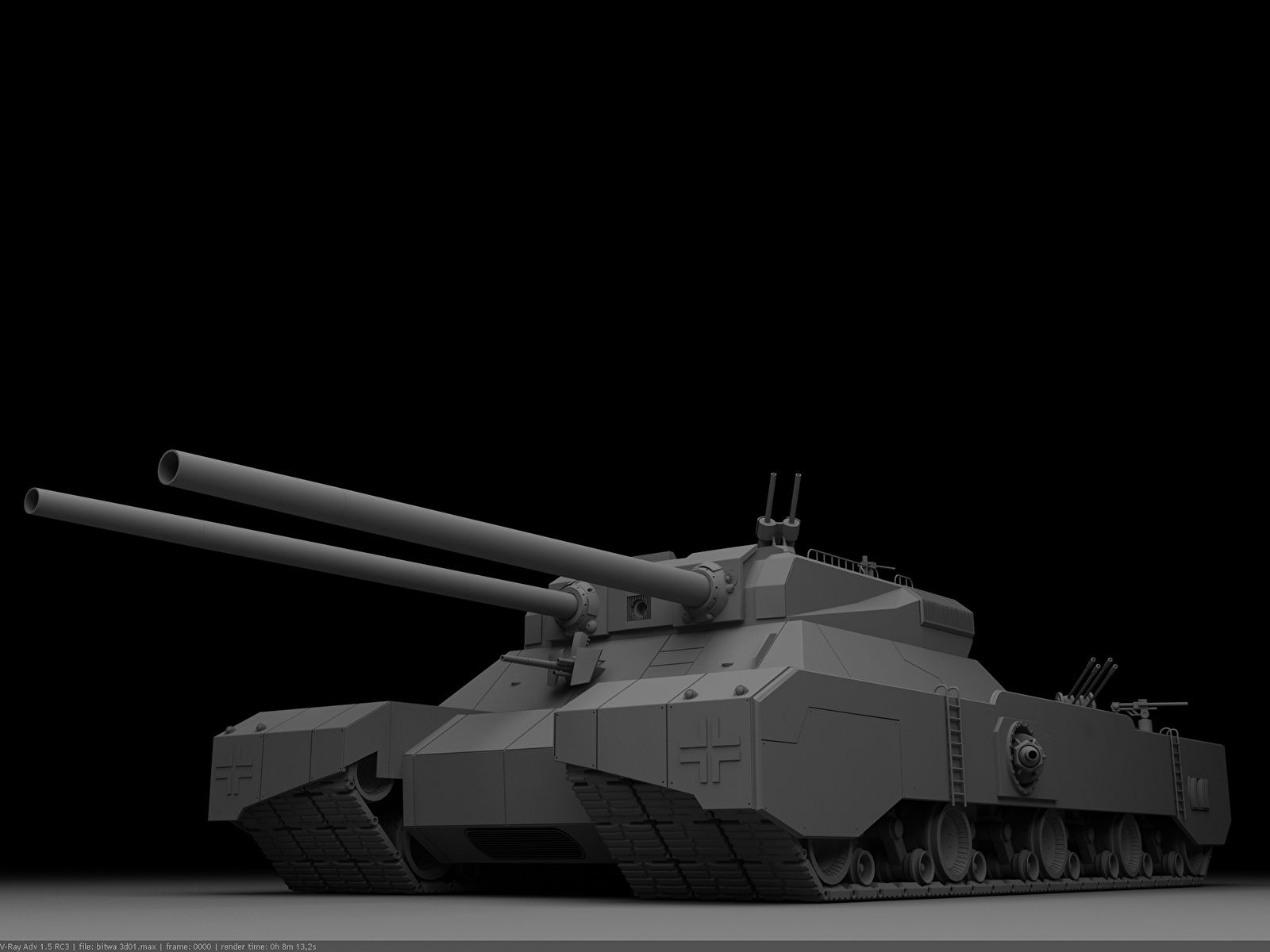 Image Tanks Landkreuzer P.1000 Ratte gray 3D Graphics 1600x1200