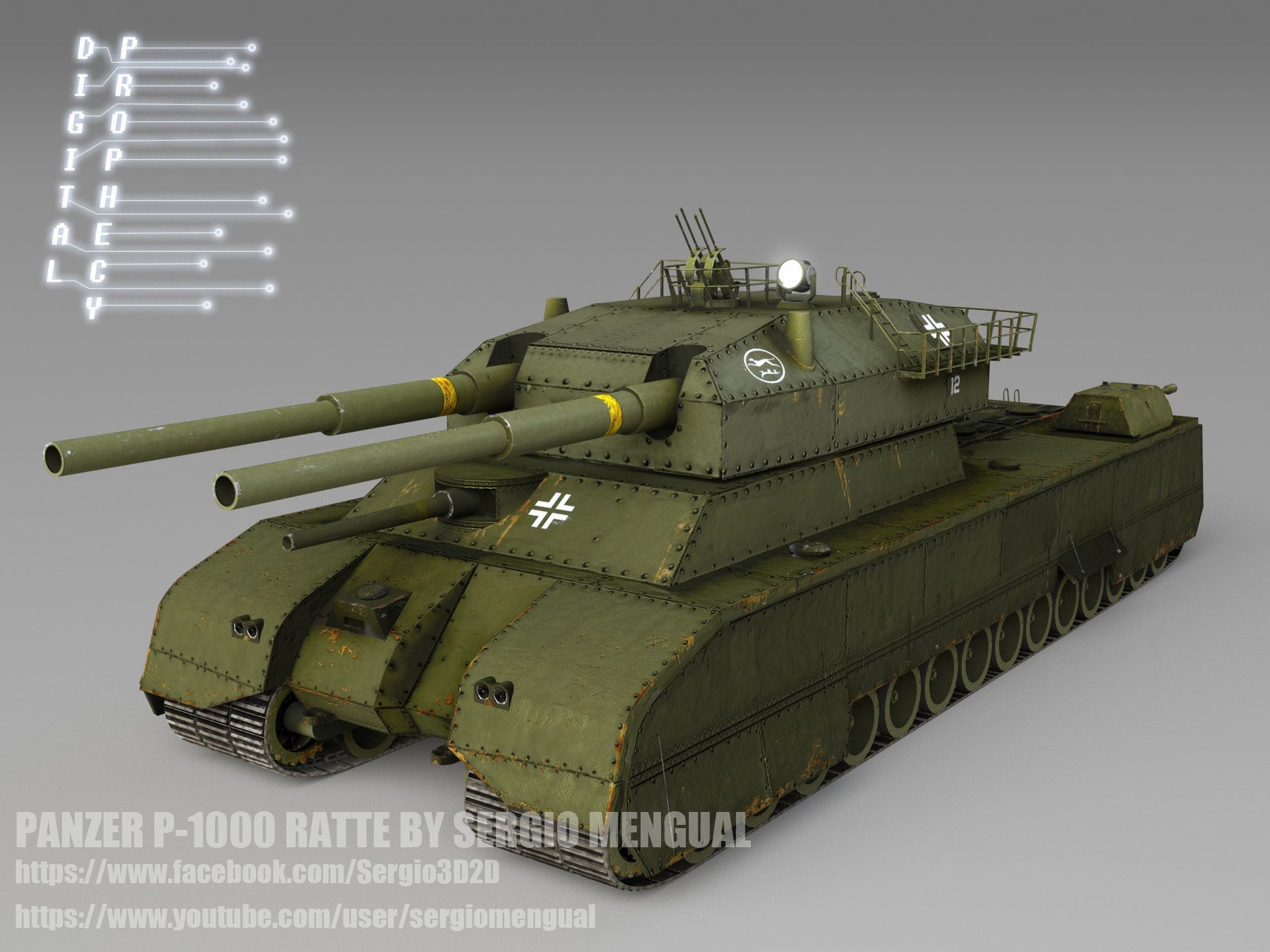 Panzer P 1000 Ratte Landkreuzer Tank By Sergio