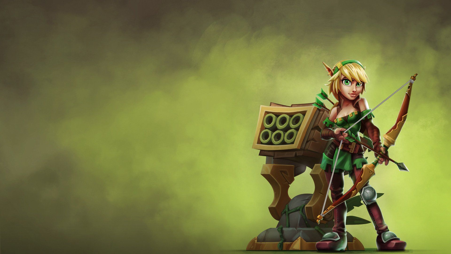 Huntress (Dungeon Defenders) HD Wallpaper