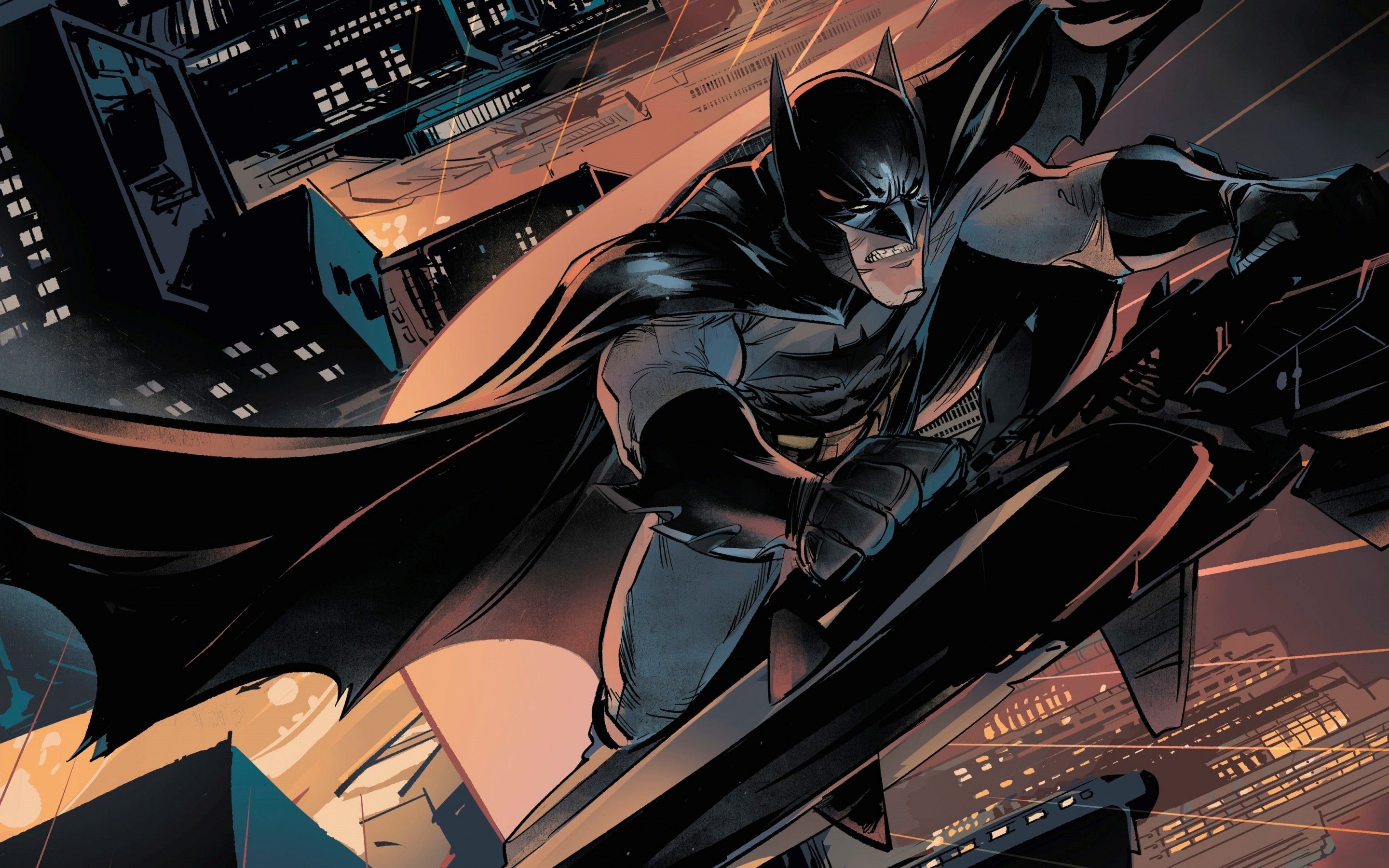 Download 2880x1800 Batman, Dc Universe, Comics, Artwork Wallpaper