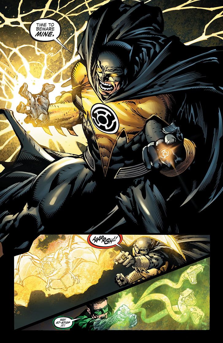 HD wallpaper: DC Universe comic, Green Lantern, Batman, art