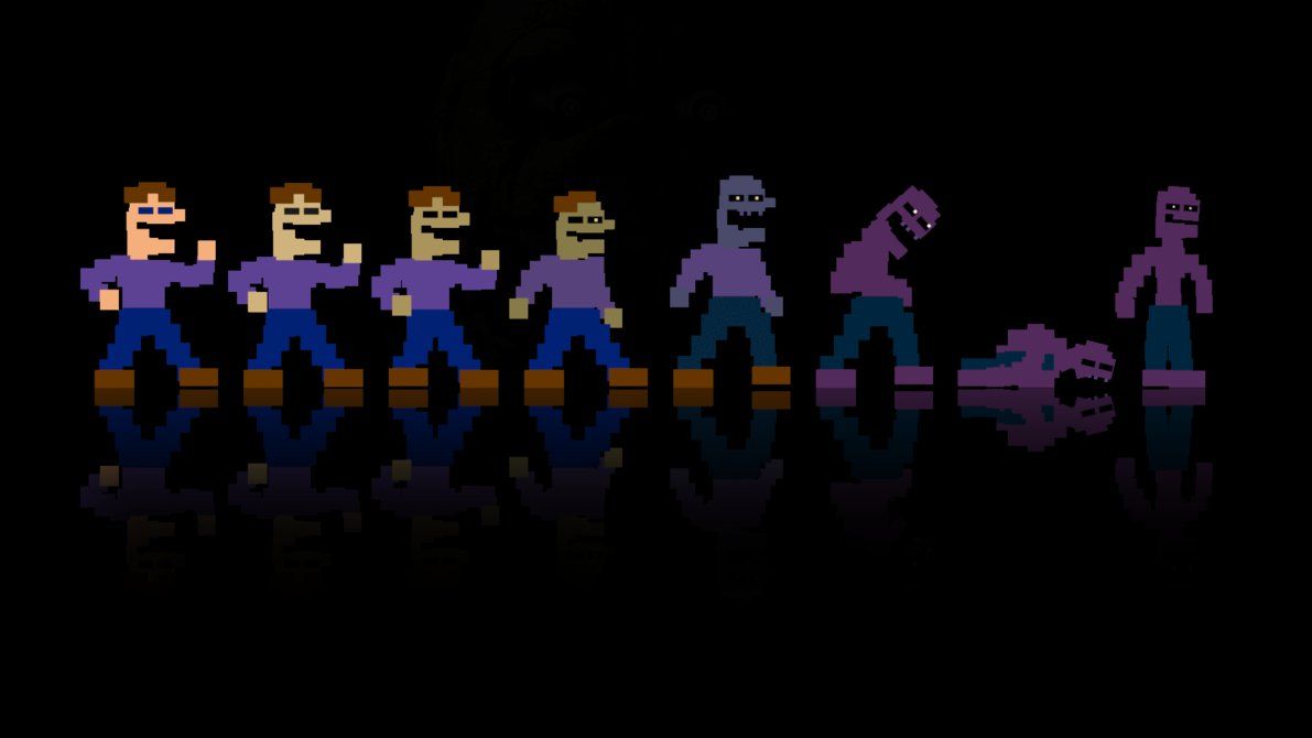 Purple Guy and the Ghost Children Wallpaper Night 5 Minigame   rfivenightsatfreddys