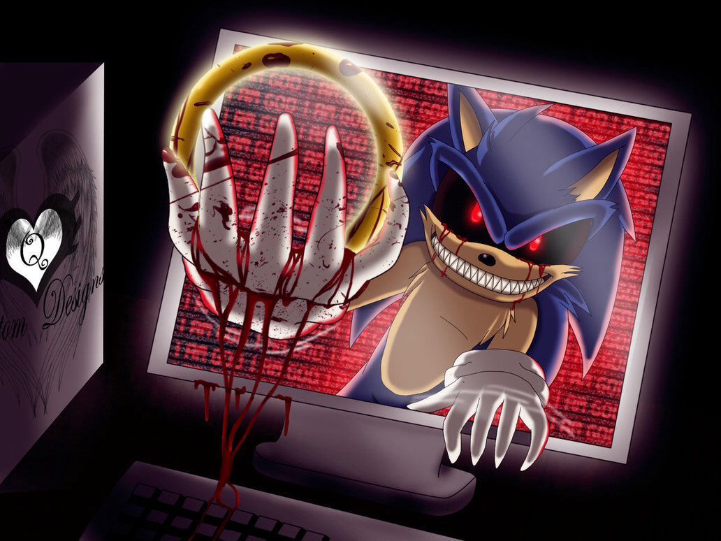 Sonic Exe Comes Out Of The Screen Wallpaper