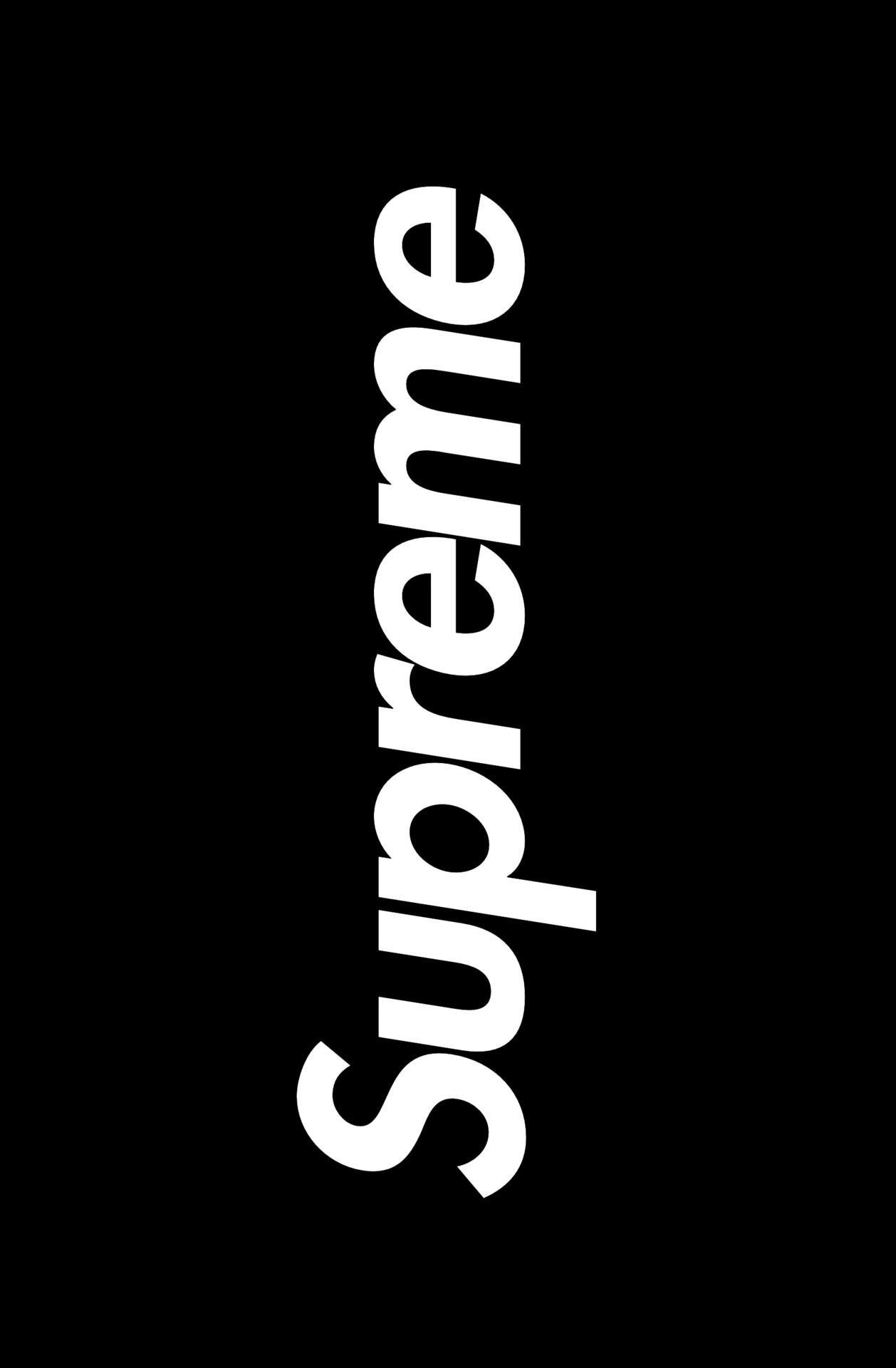 Supreme, Black Logo Wallpaper Download