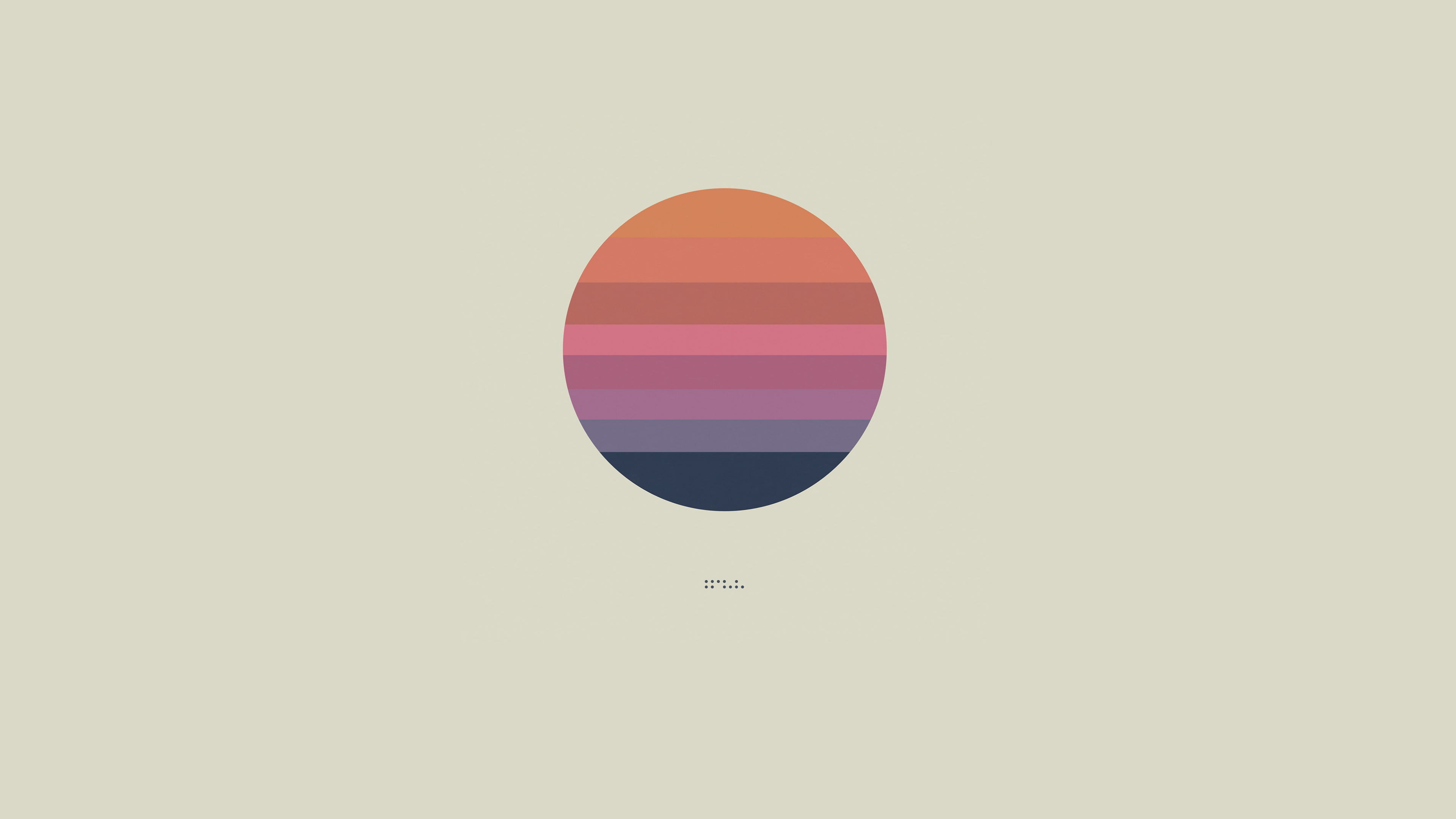 Multicolored round minimalist illustration, Tycho, minimalism