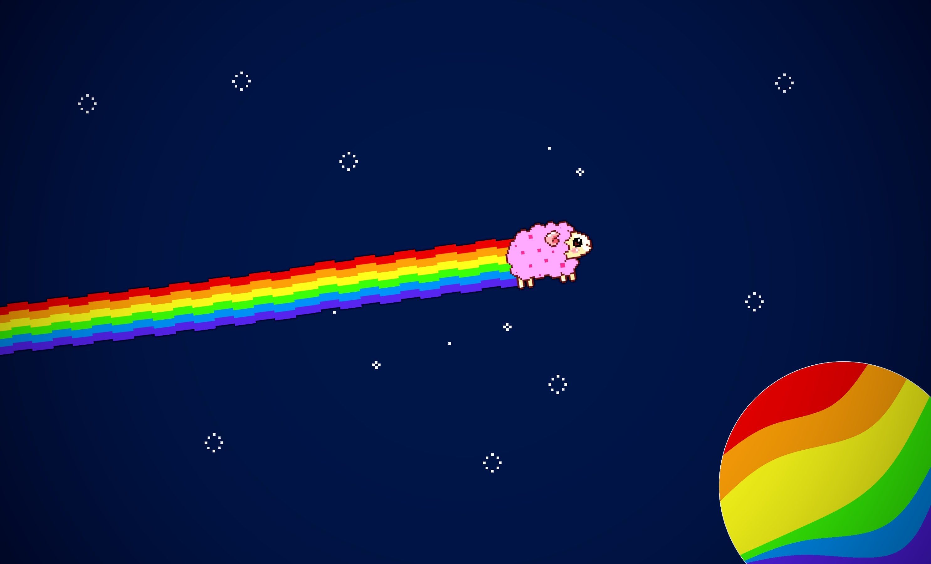 Sheep nyan cat rainbow limitless TomLeevis Space Pixel Stars Easy