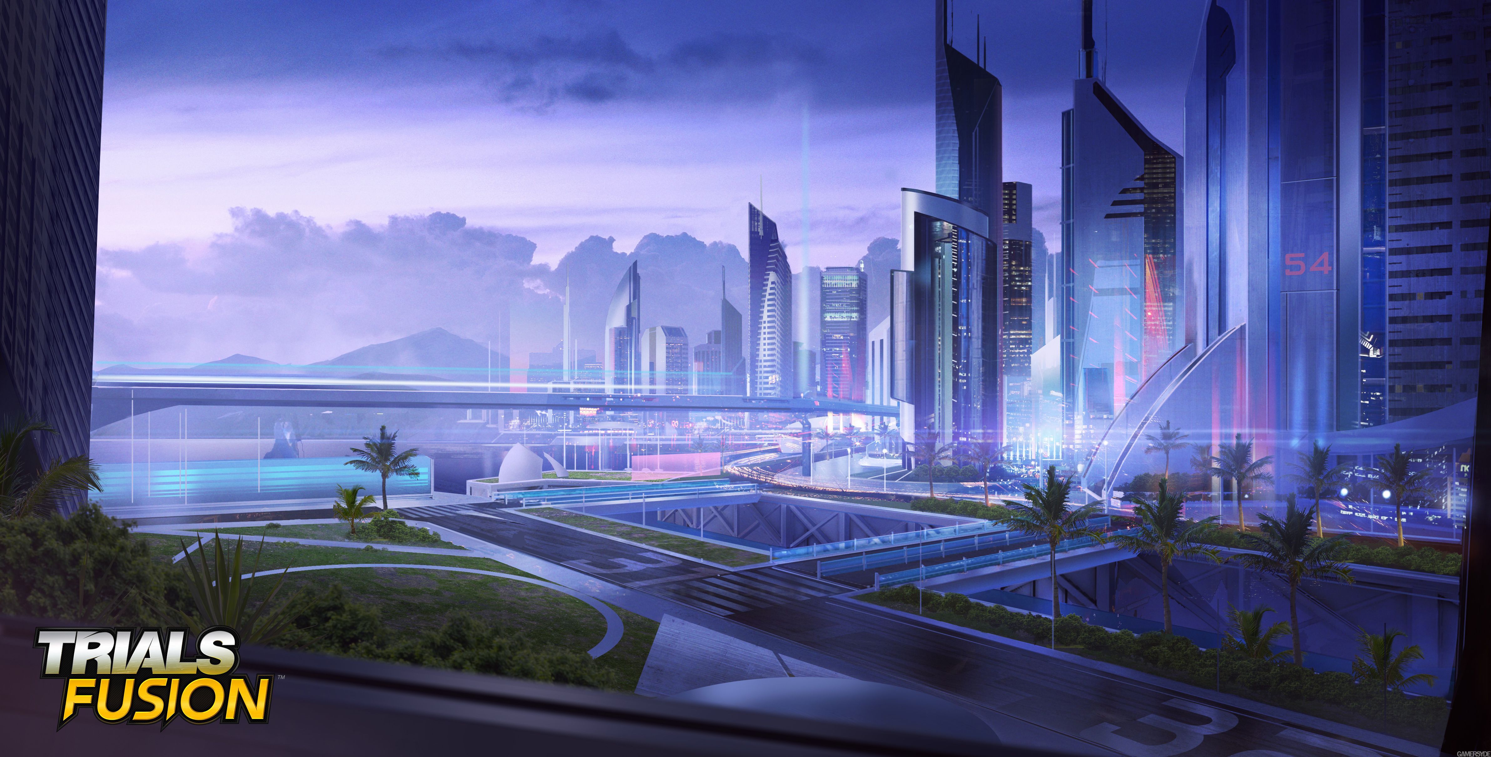 Trials Fusion wallpaper x. Futuristic city, Fantasy city, Future city