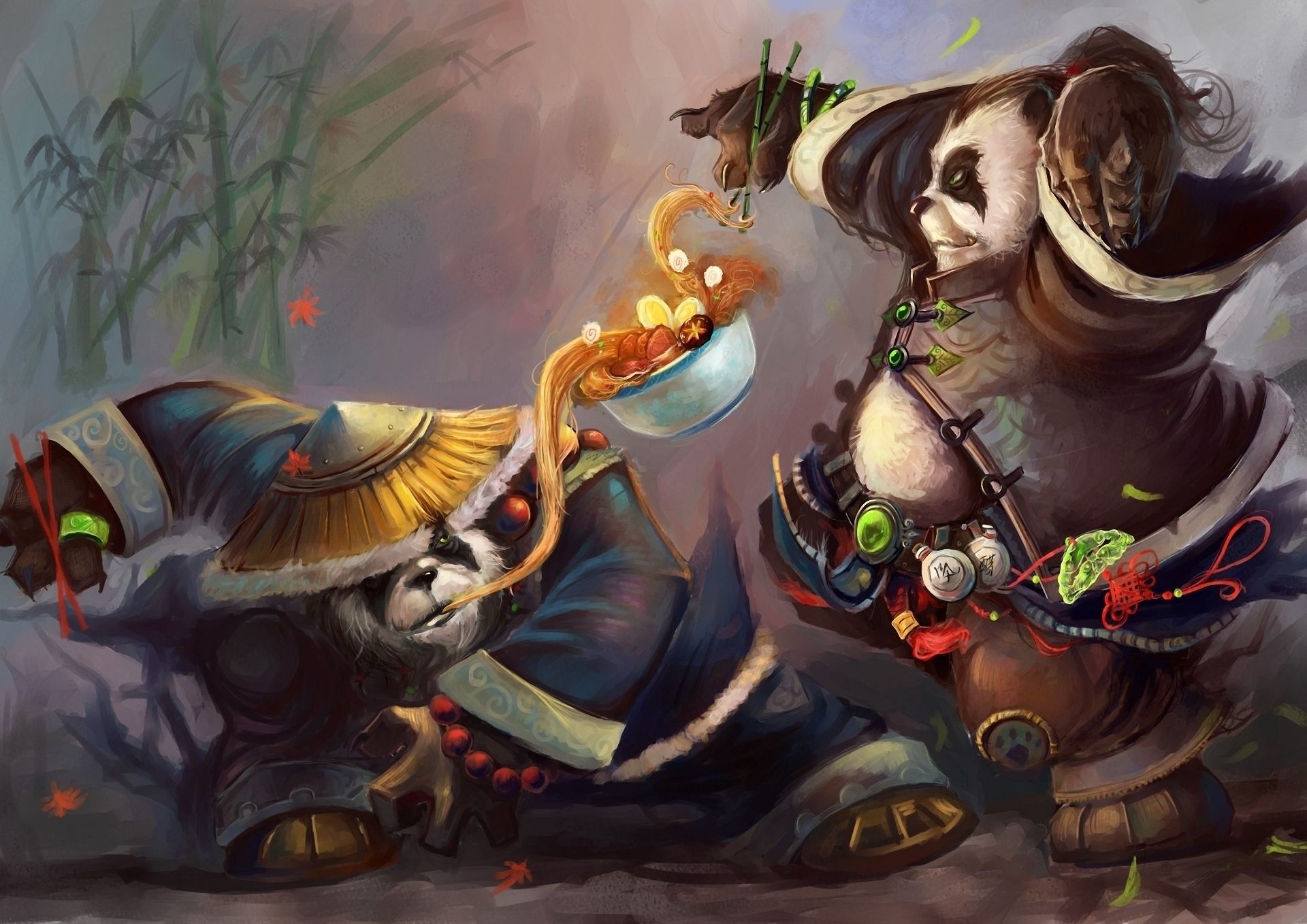 World of Warcraft pandas. Wallpaper world of warcraft, mists
