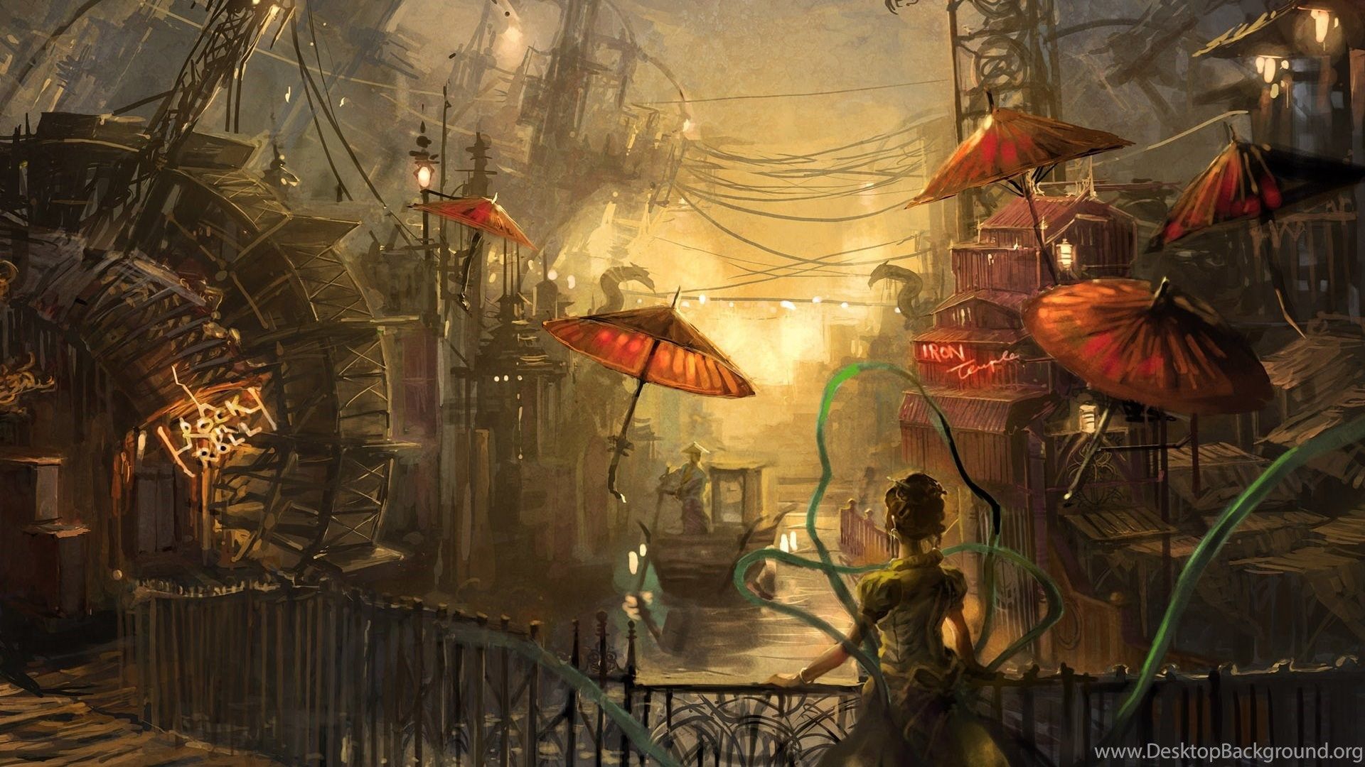 Steampunk Anime, Water, Painting, 1920x1080 HD Wallpaper And FREE
