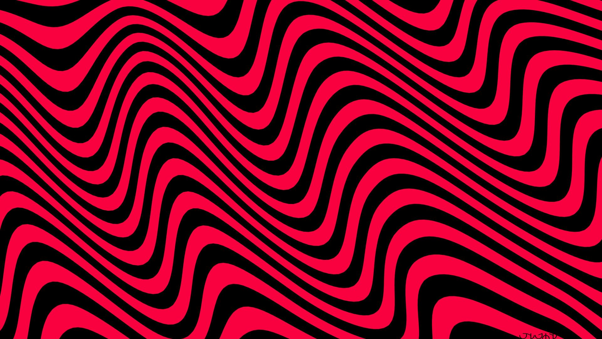 Psychedelic Black and Red [1920x1080][OC]. Red and black