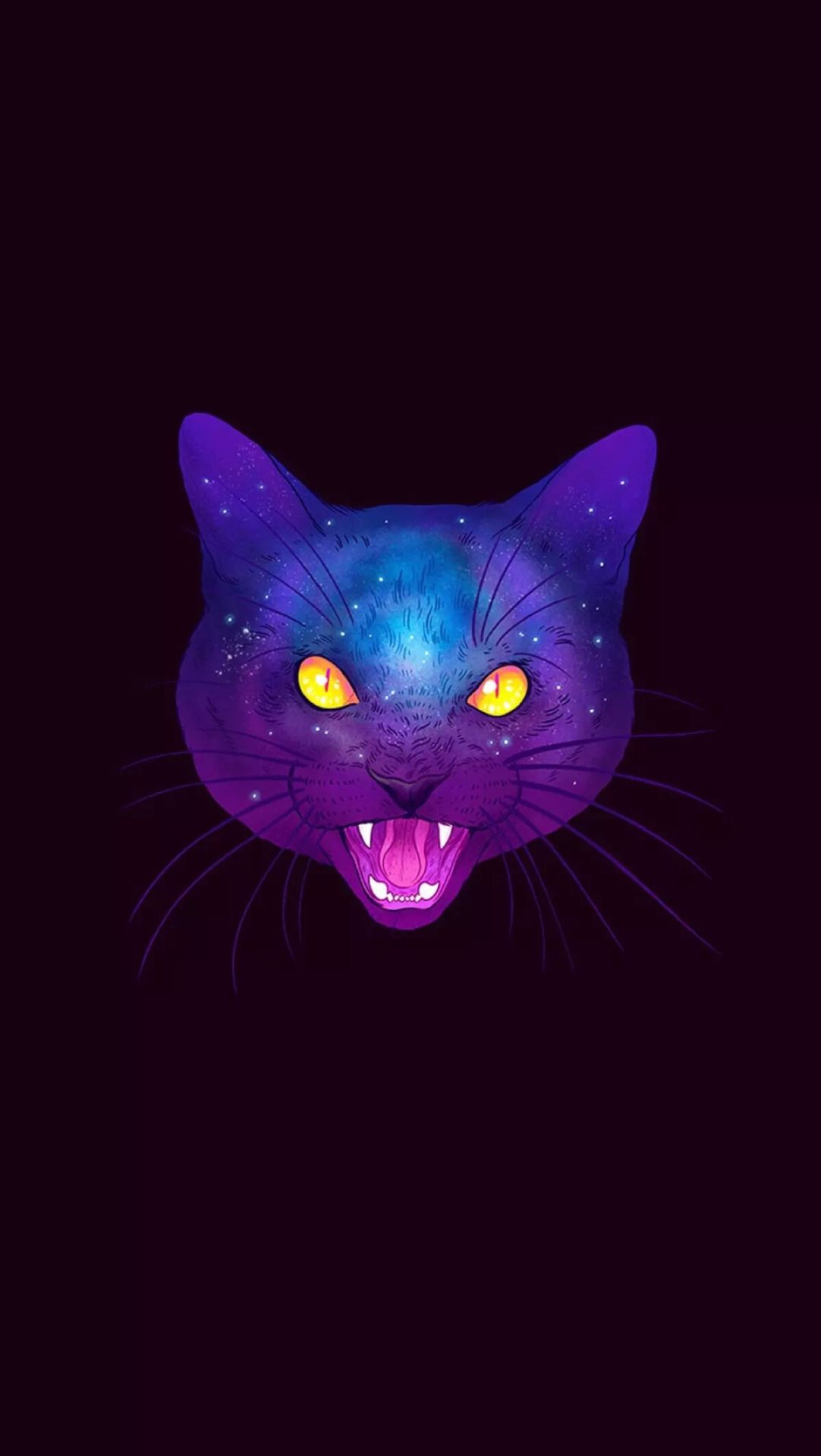 iPhone Wallpaper. Trippy cat, Cat painting, Cat art