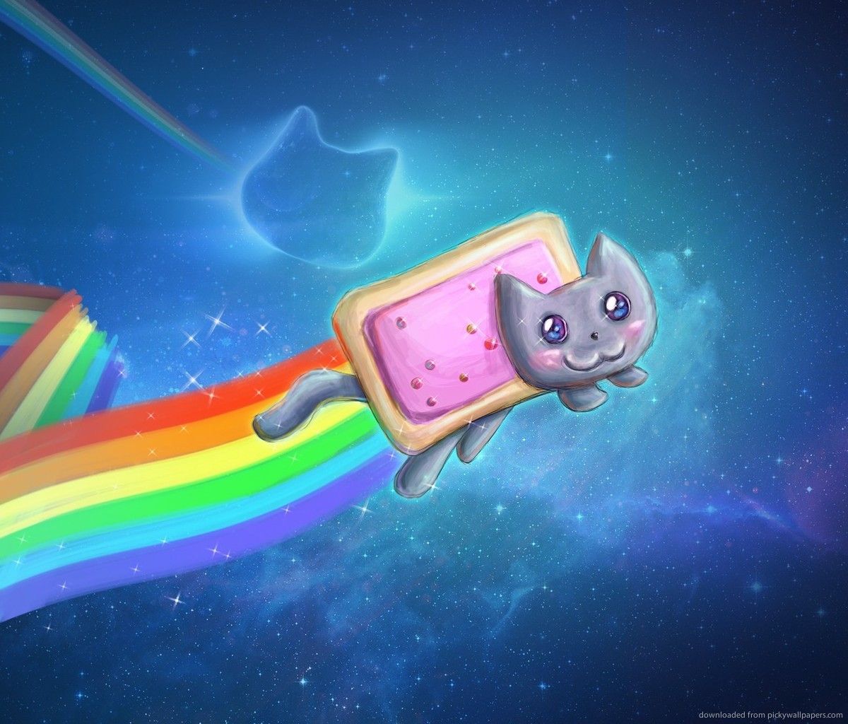 Nyan Cat cool art wallpaper. Nyan cat, Rainbow