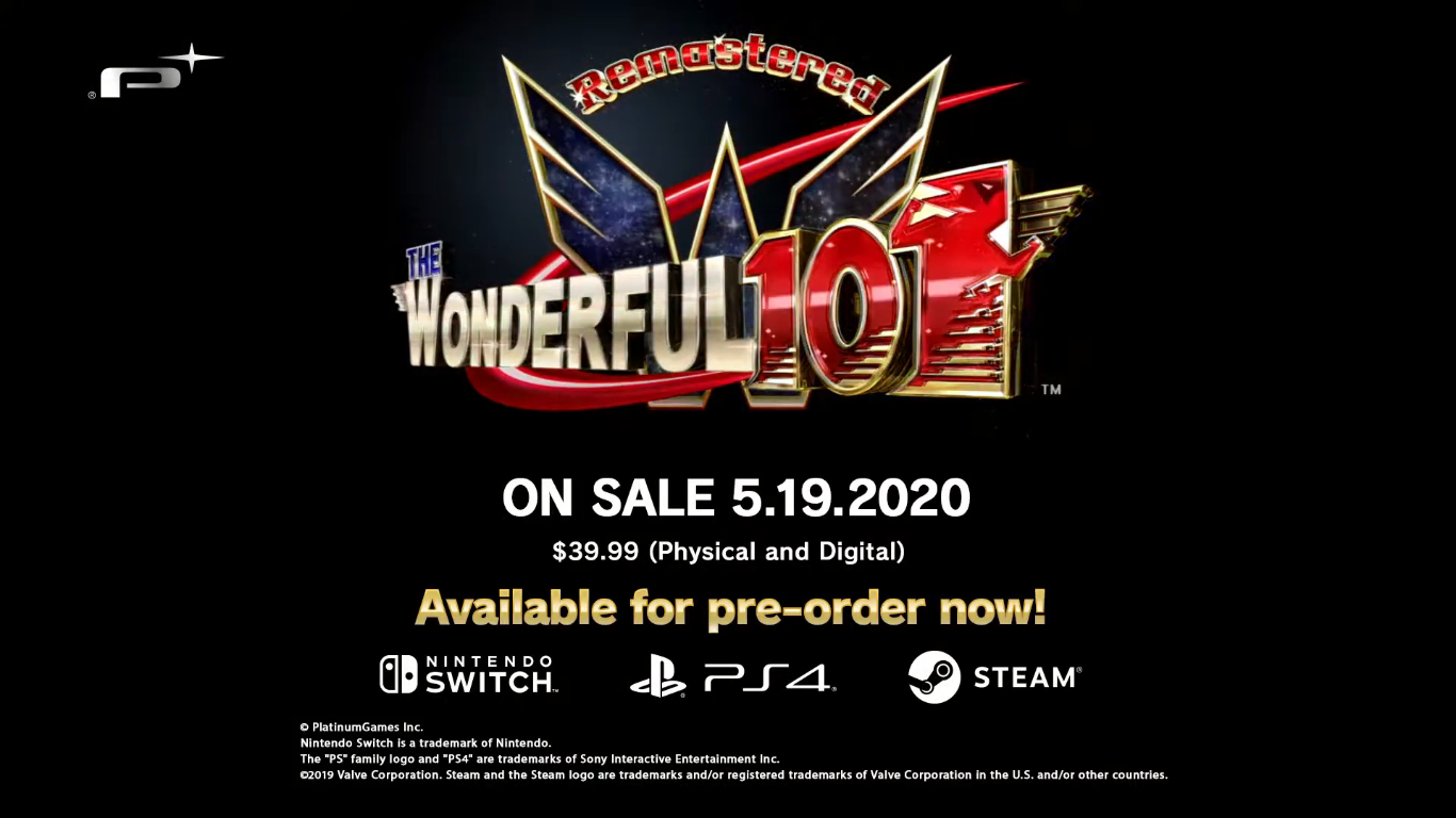 Nintendo isn't in the copyright of The Wonderful 101 Remastered