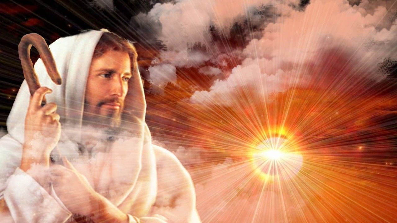 Video background our saviour with light effects 1080p Full