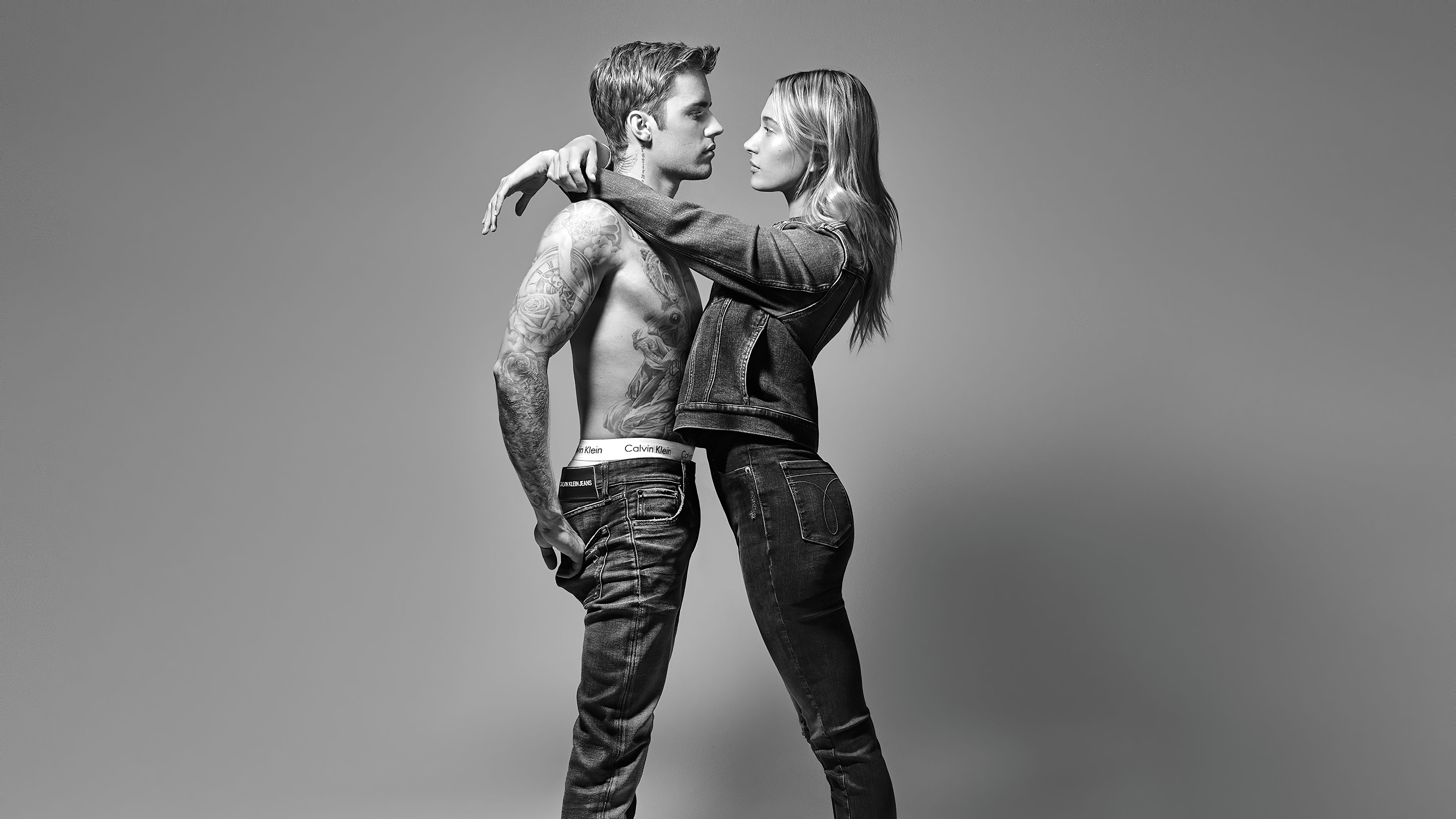 Hailey Bieber And Justin Bieber Calvin Klien, HD Celebrities, 4k