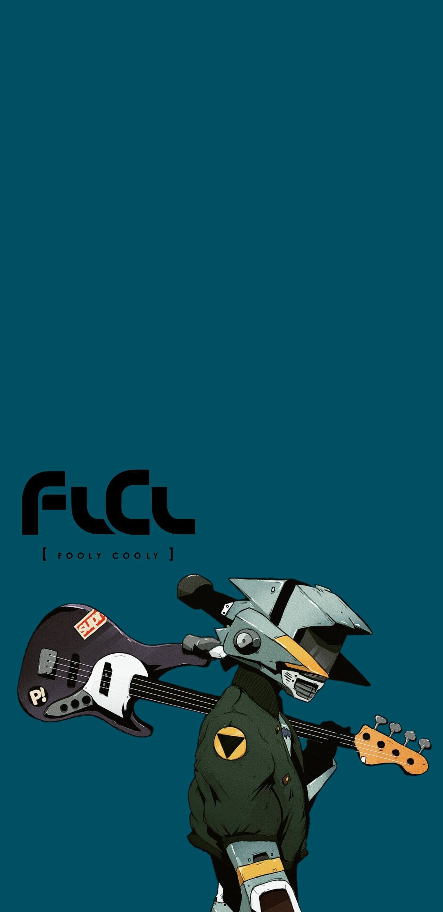Made a mobile wallpapers for our Lord of the Black Flames : FLCL.