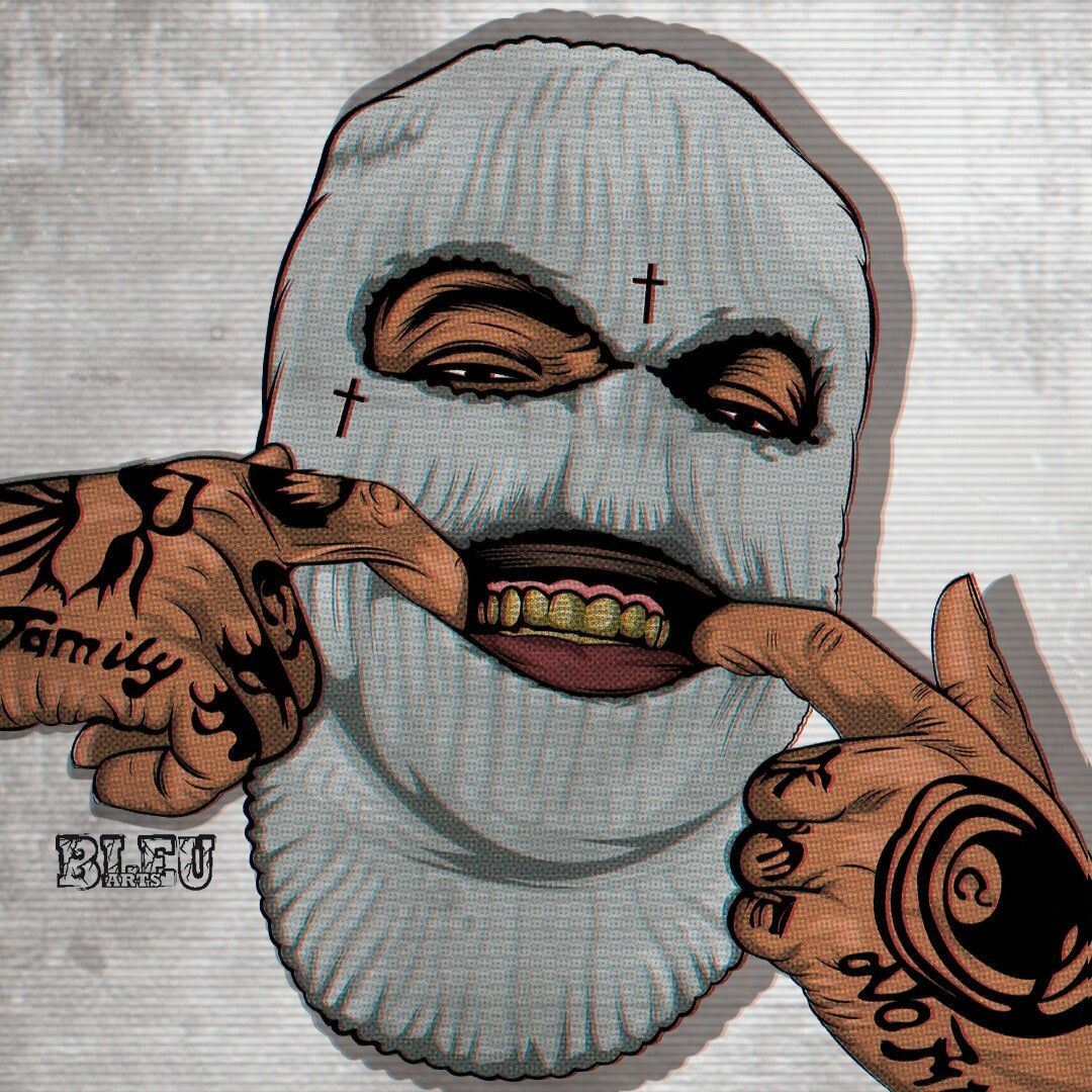 Ski Mask Smoking Wallpaper