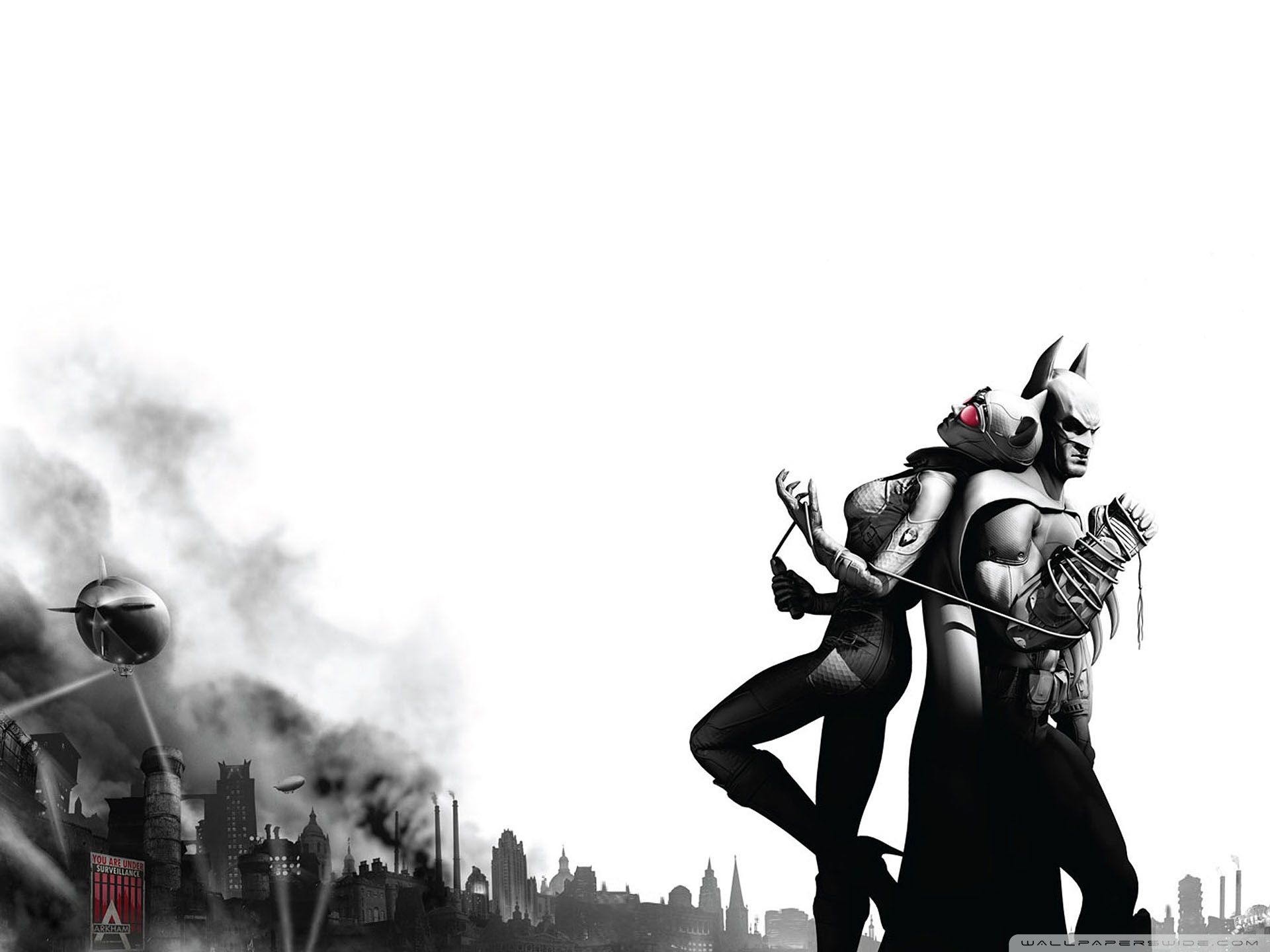 Batman Arkham City Batman & Catwoman Ultra HD Desktop Background