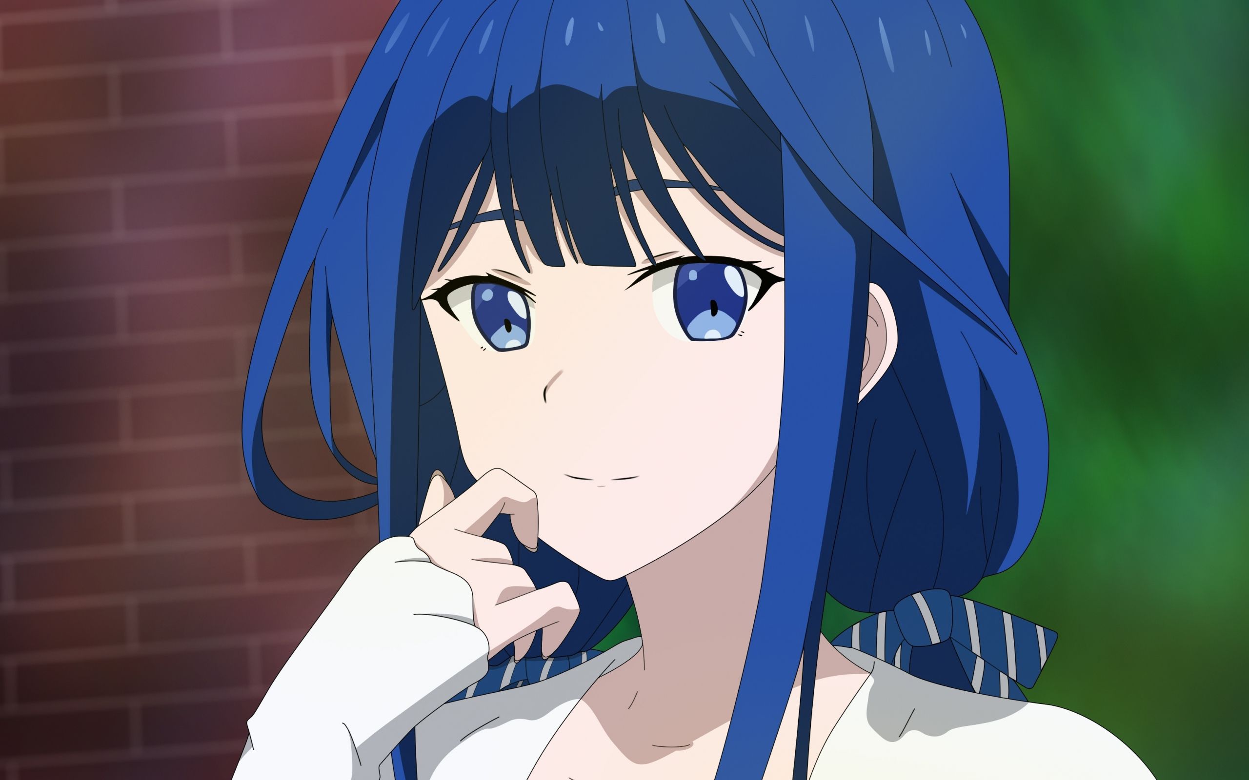Download 2560x1600 wallpaper aki adagaki, cute, anime girl, blue hair, dual wide, widescreen 16: widescreen, 2560x1600 HD image, background, 5904