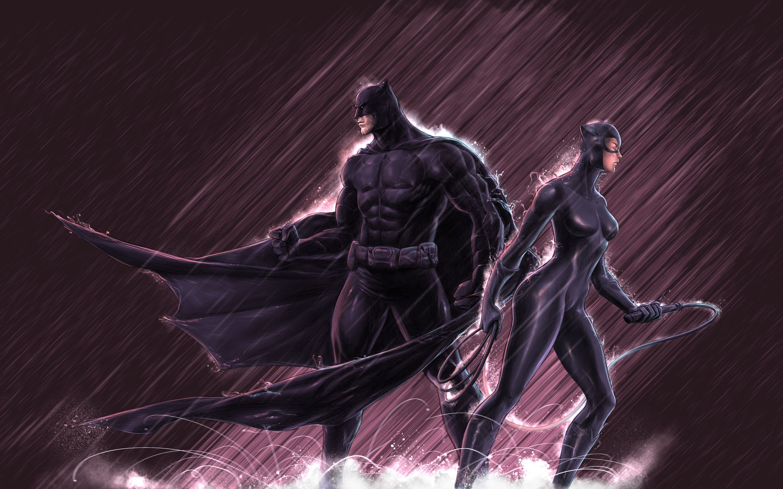 4K Batman And Catwoman 2560x1600 Resolution Wallpaper