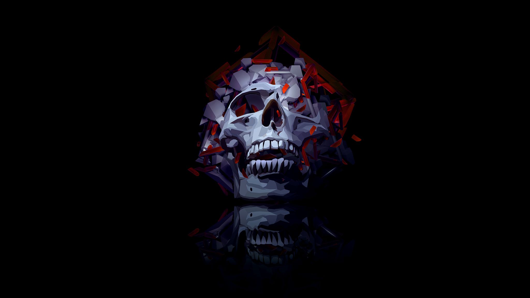 Smoky Skull 2048x1152 Resolution Wallpaper, HD Artist 4K