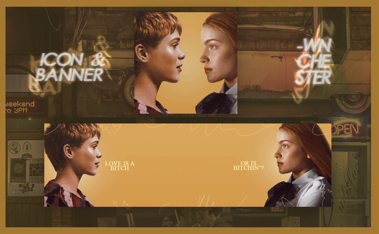 ICON Y BANNER. Sophia Lillis y Sadie Sink