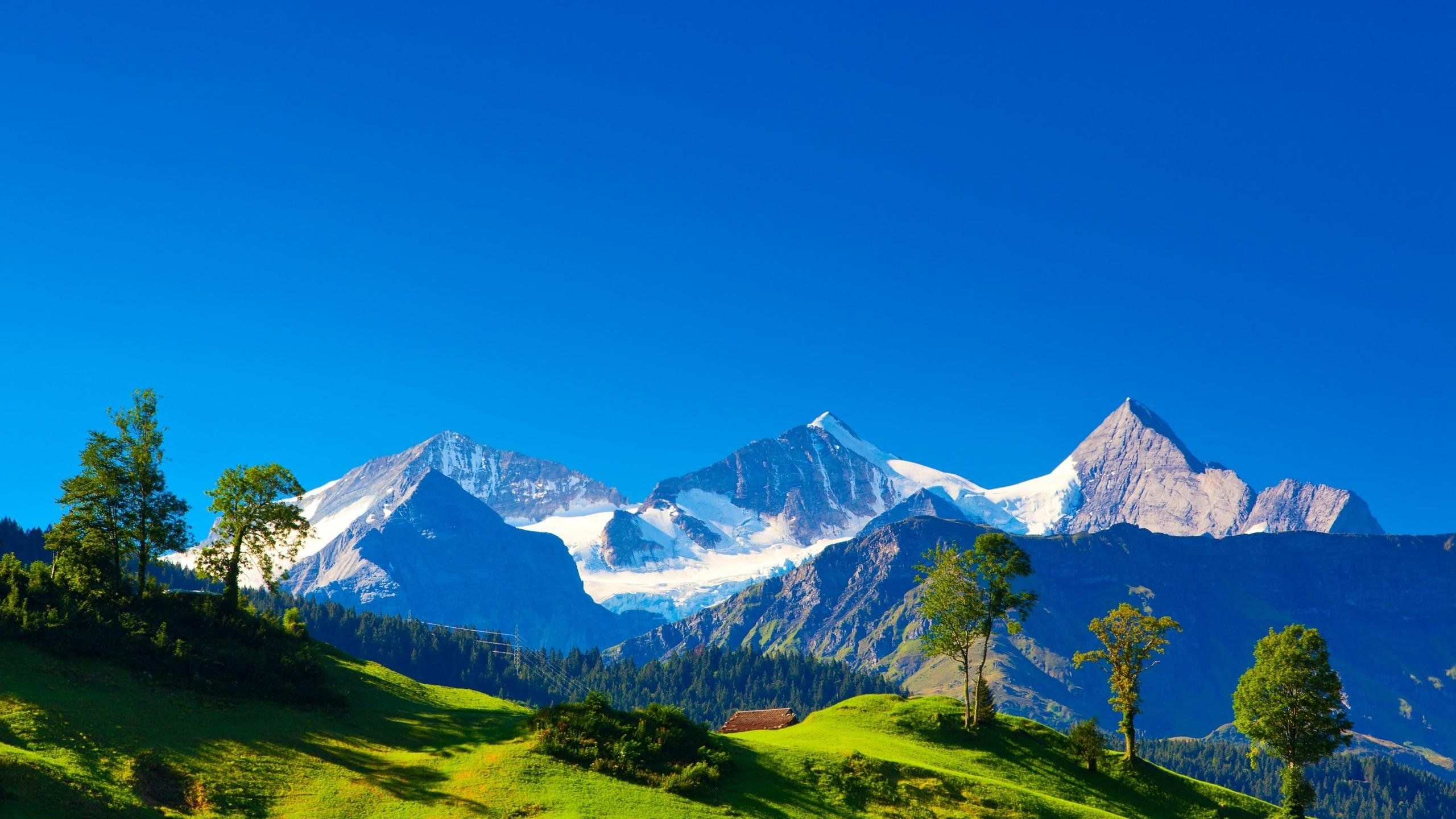 Switzerland Alps Mountains Landscape HD wallpaper