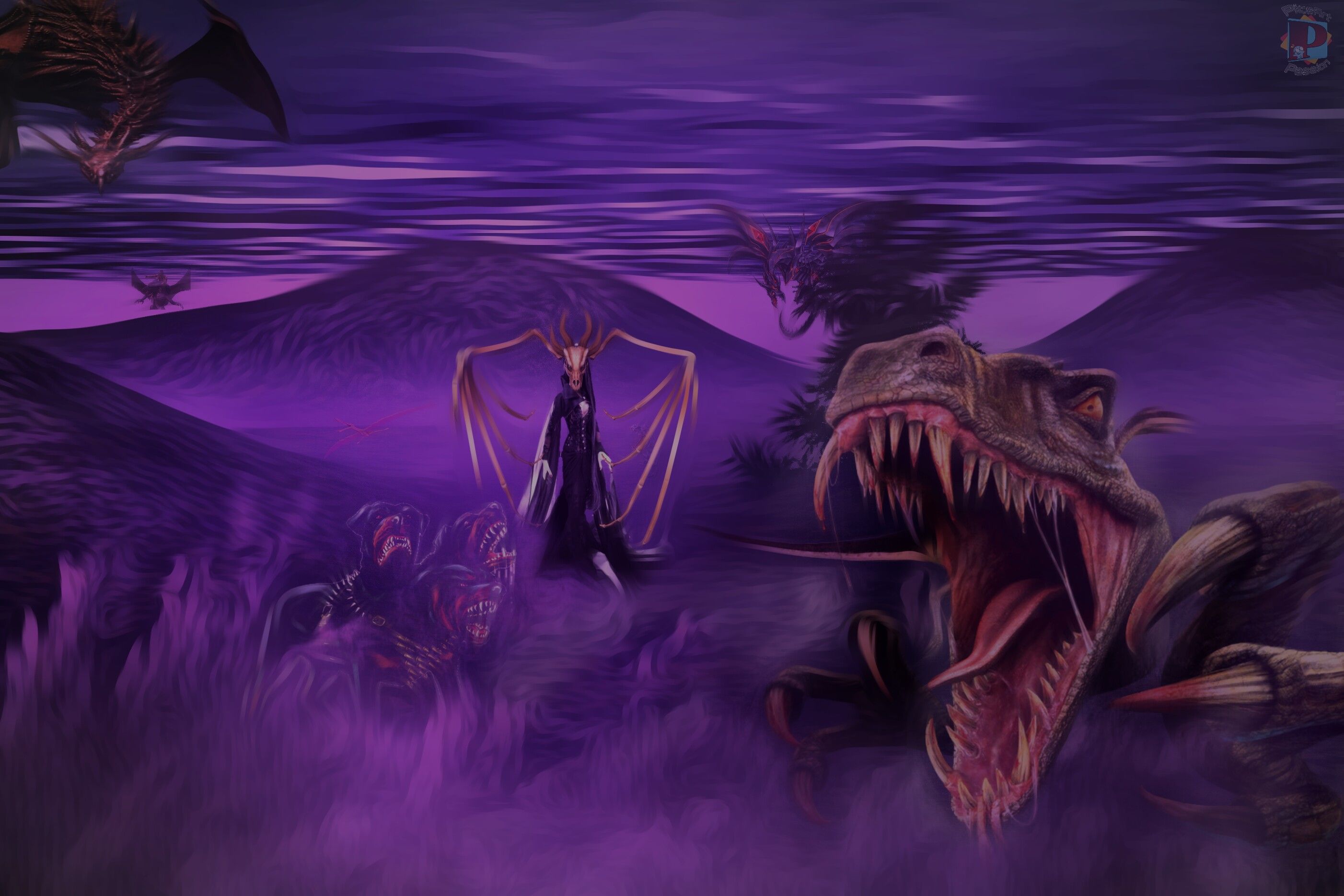 Wallpaper 'Dragon Land' MadeWithPicsArt fantasyart fan