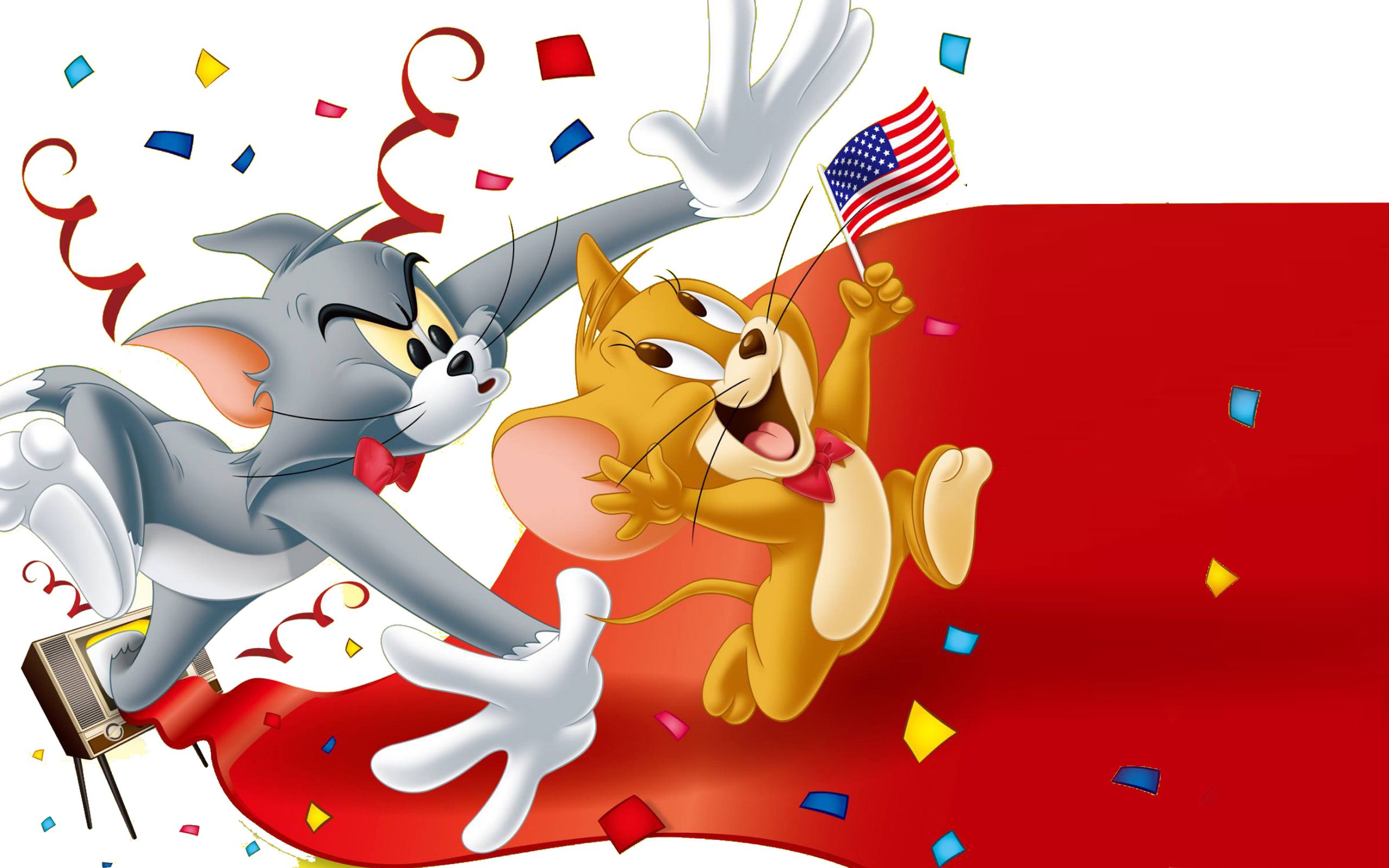 Tom And Jerry Love America Desktop HD Wallpaper For Mobile Phones