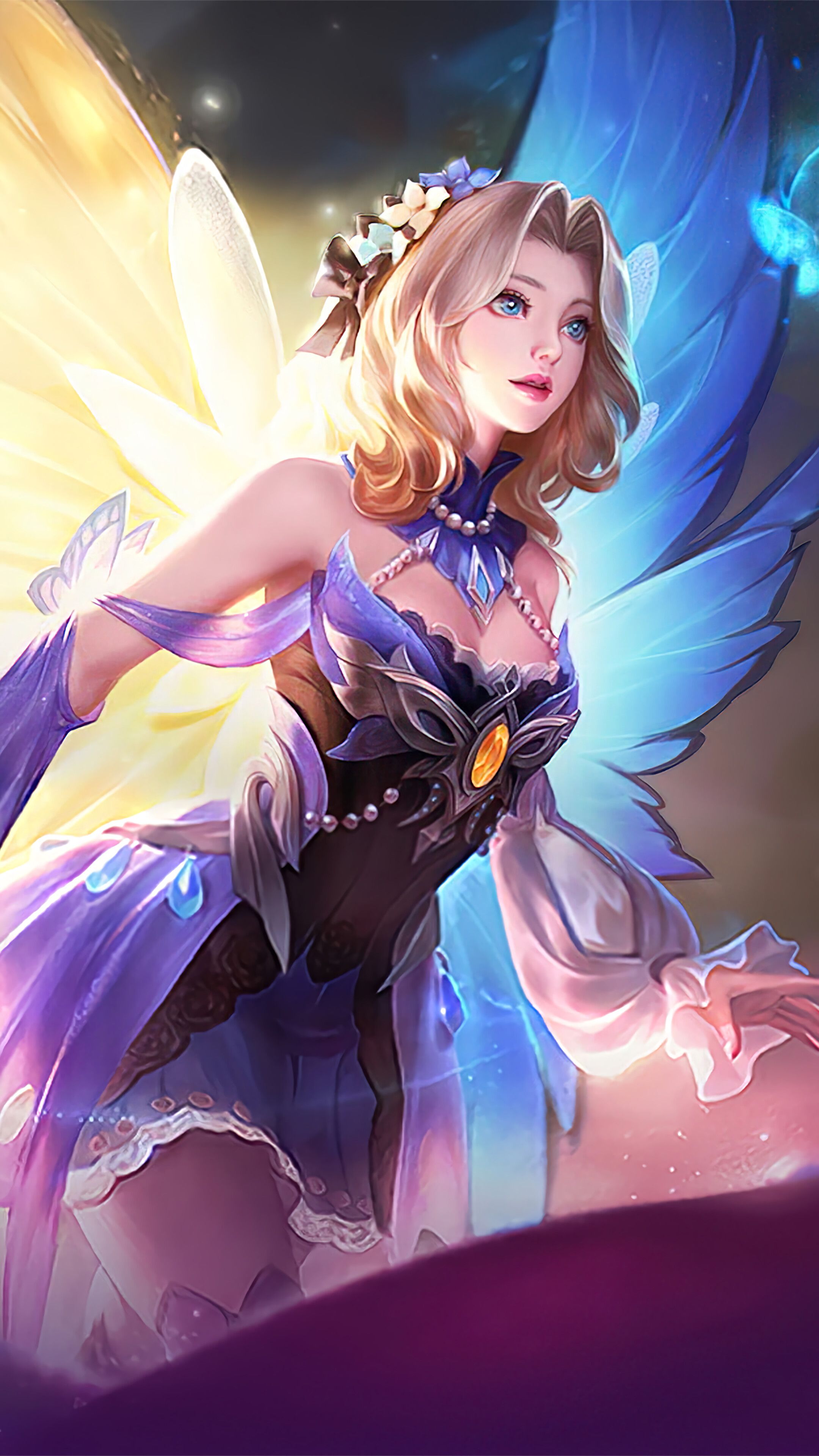 Lunox, Butterfly Seraphim, Skin, Mobile Legends, 4K phone HD Wallpaper, Image, Background, Photo and Picture HD Wallpaper