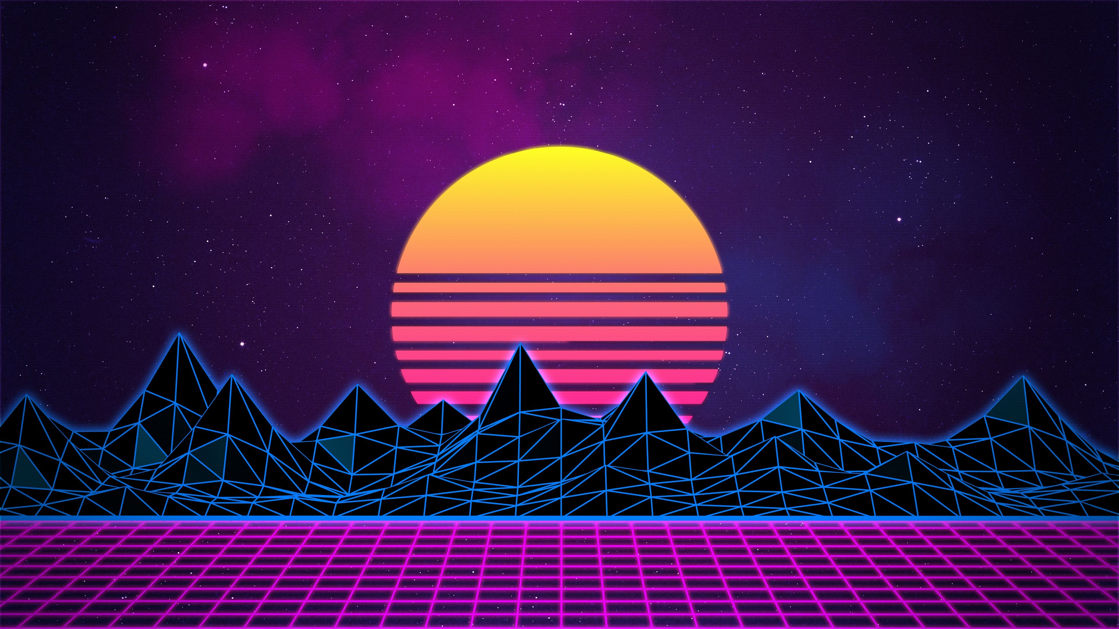 4k Neon Retro Wallpapers Wallpaper Cave