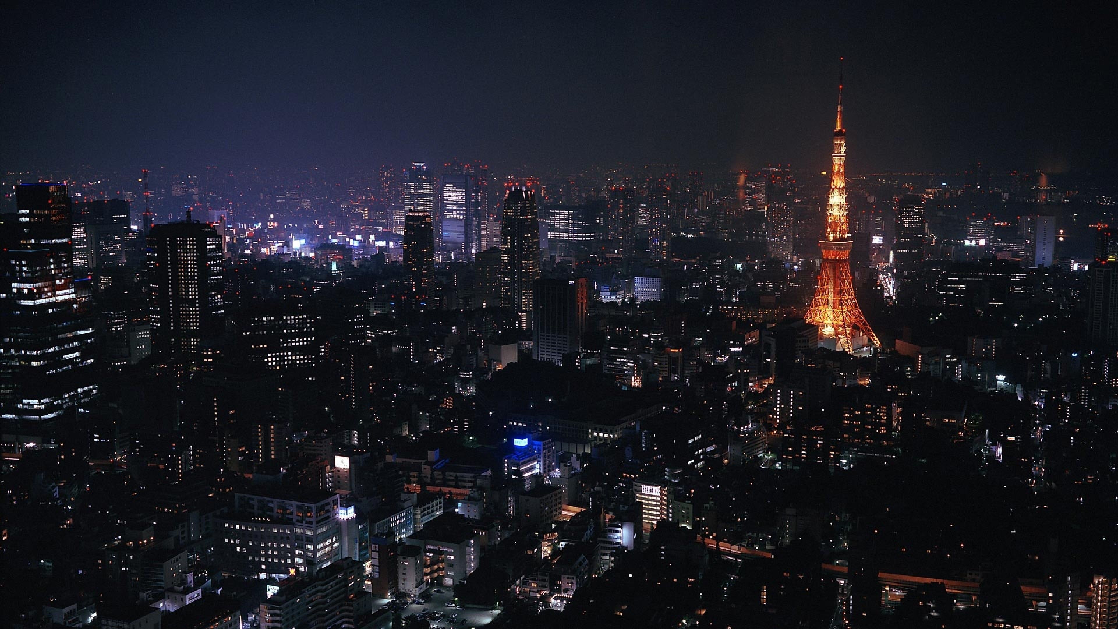 Download Wallpaper 3840x2160 Tokyo, Japan, City, Night, Lights 4K
