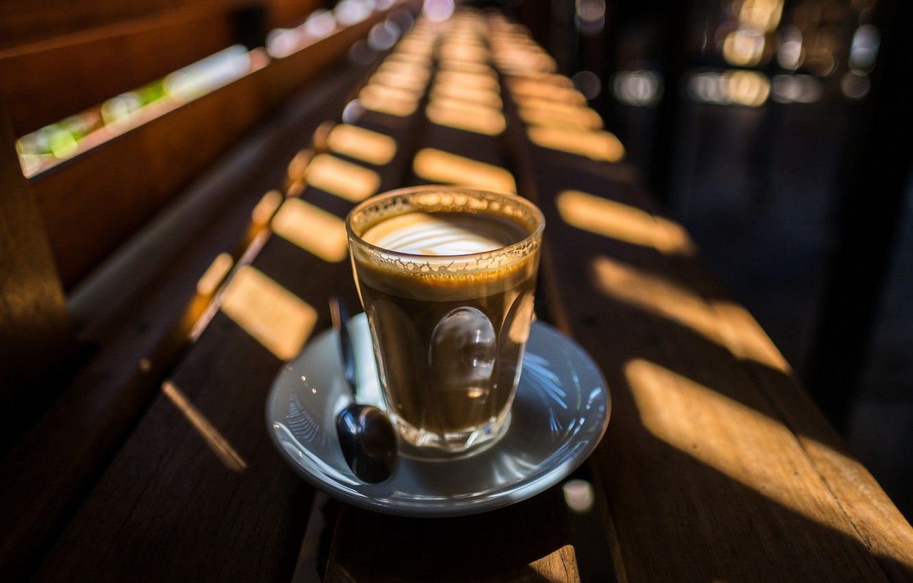 Wallpaper light, glass, food, macro, blur, bokeh, drink, coffee